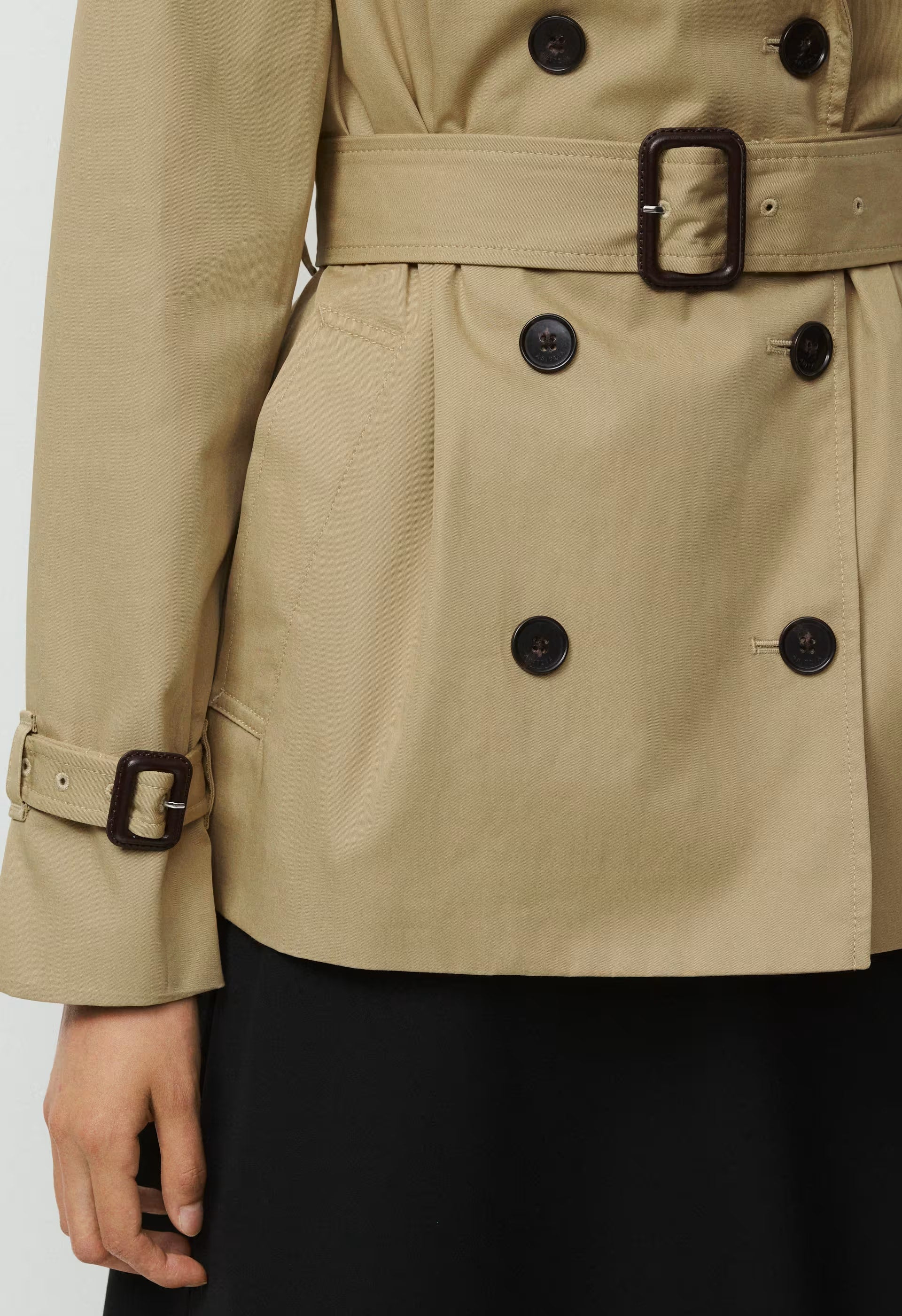 The Finch Short Trench Coat - City Twill - WICKER TAN
