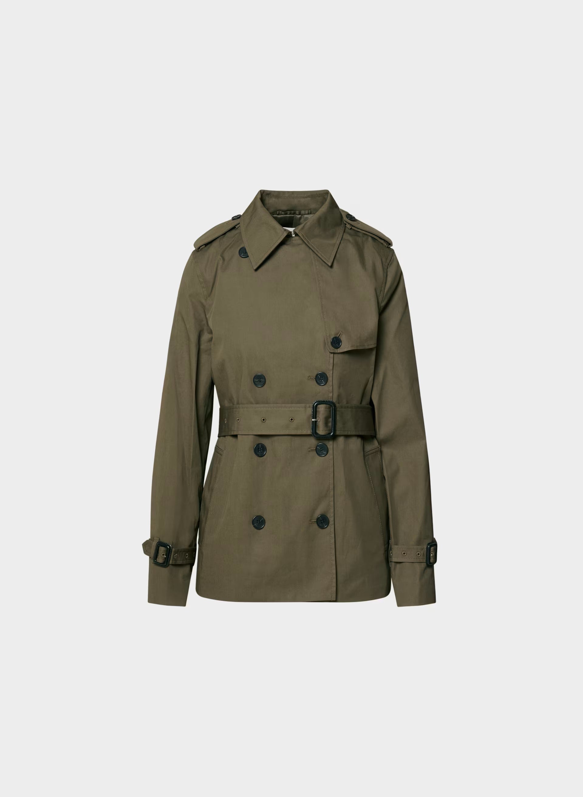The Finch Short Trench Coat - City Twill - ATLAS OLIVE