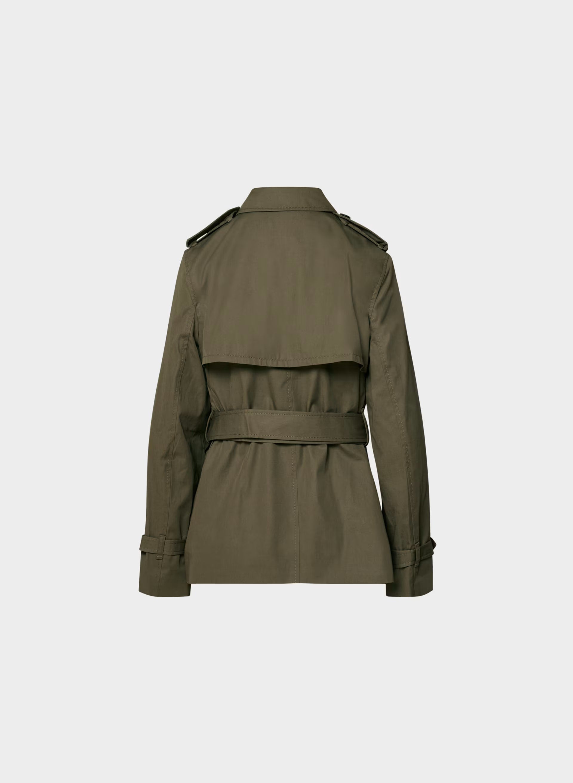 The Finch Short Trench Coat - City Twill - ATLAS OLIVE