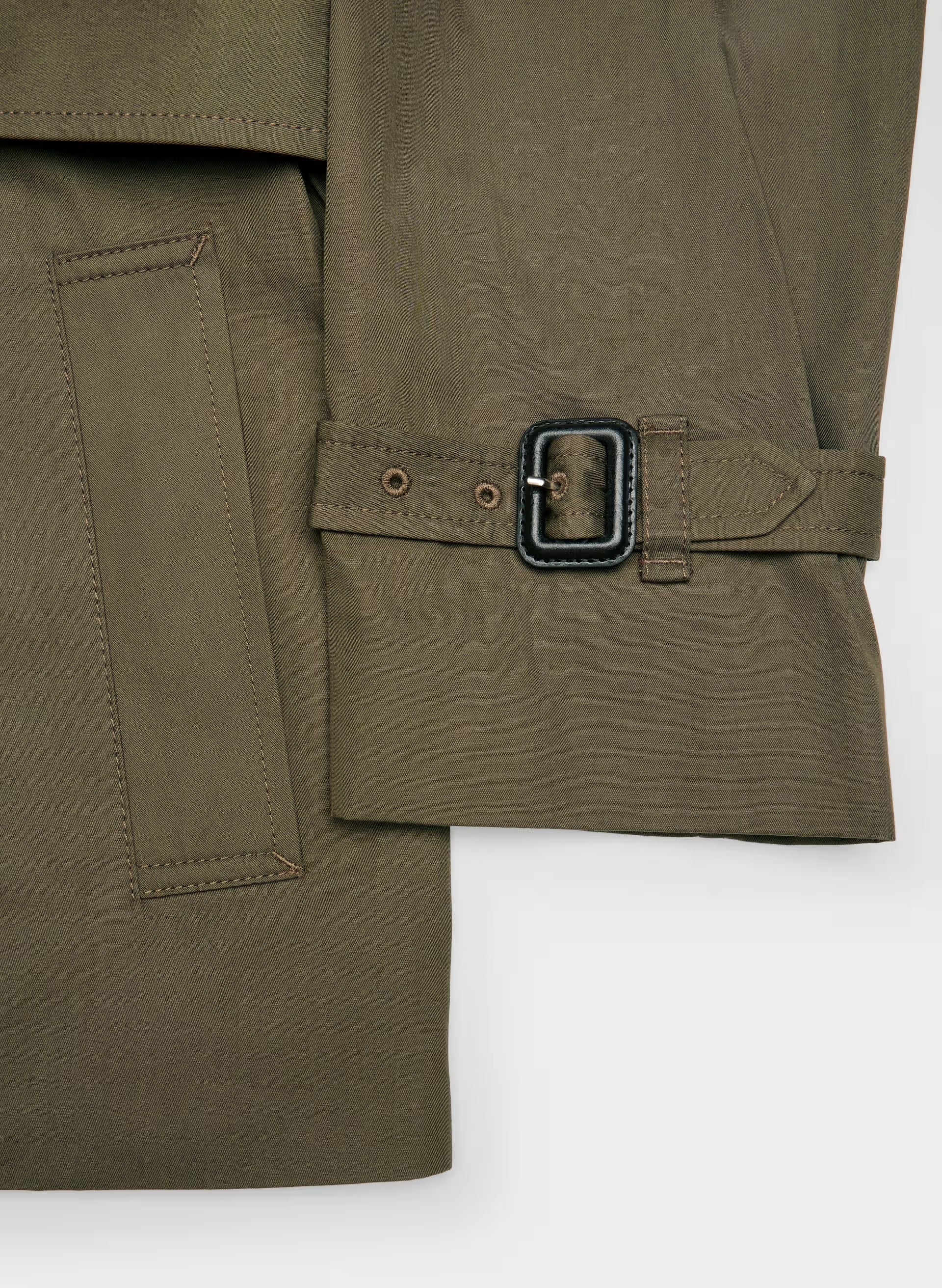 The Finch Short Trench Coat - City Twill - ATLAS OLIVE