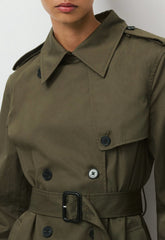 The Finch Short Trench Coat - City Twill - ATLAS OLIVE
