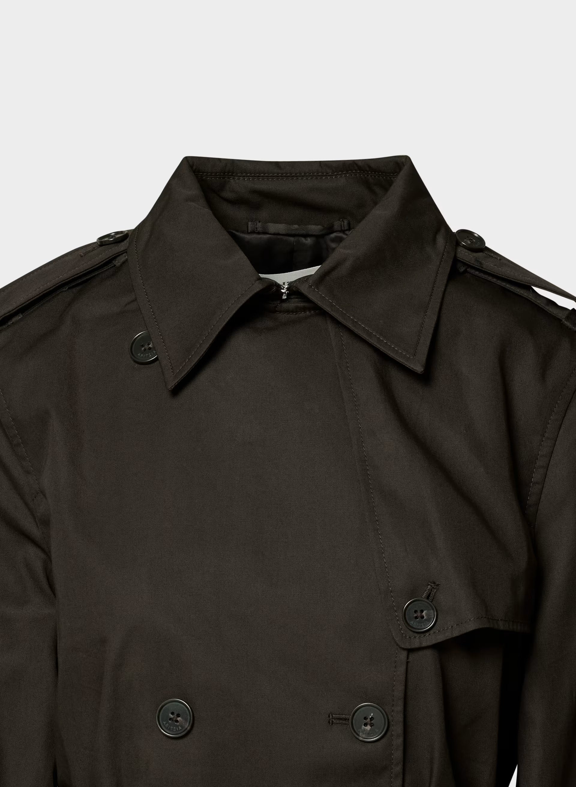 The Finch Short Trench Coat - City Twill - CACAO NIB BROWN