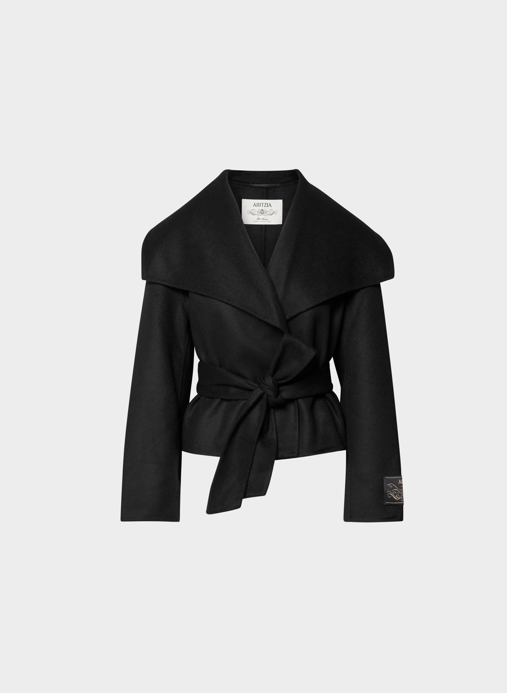 The Acacia Double-Faced Coat - Luxe (Re)Wool - BLACK