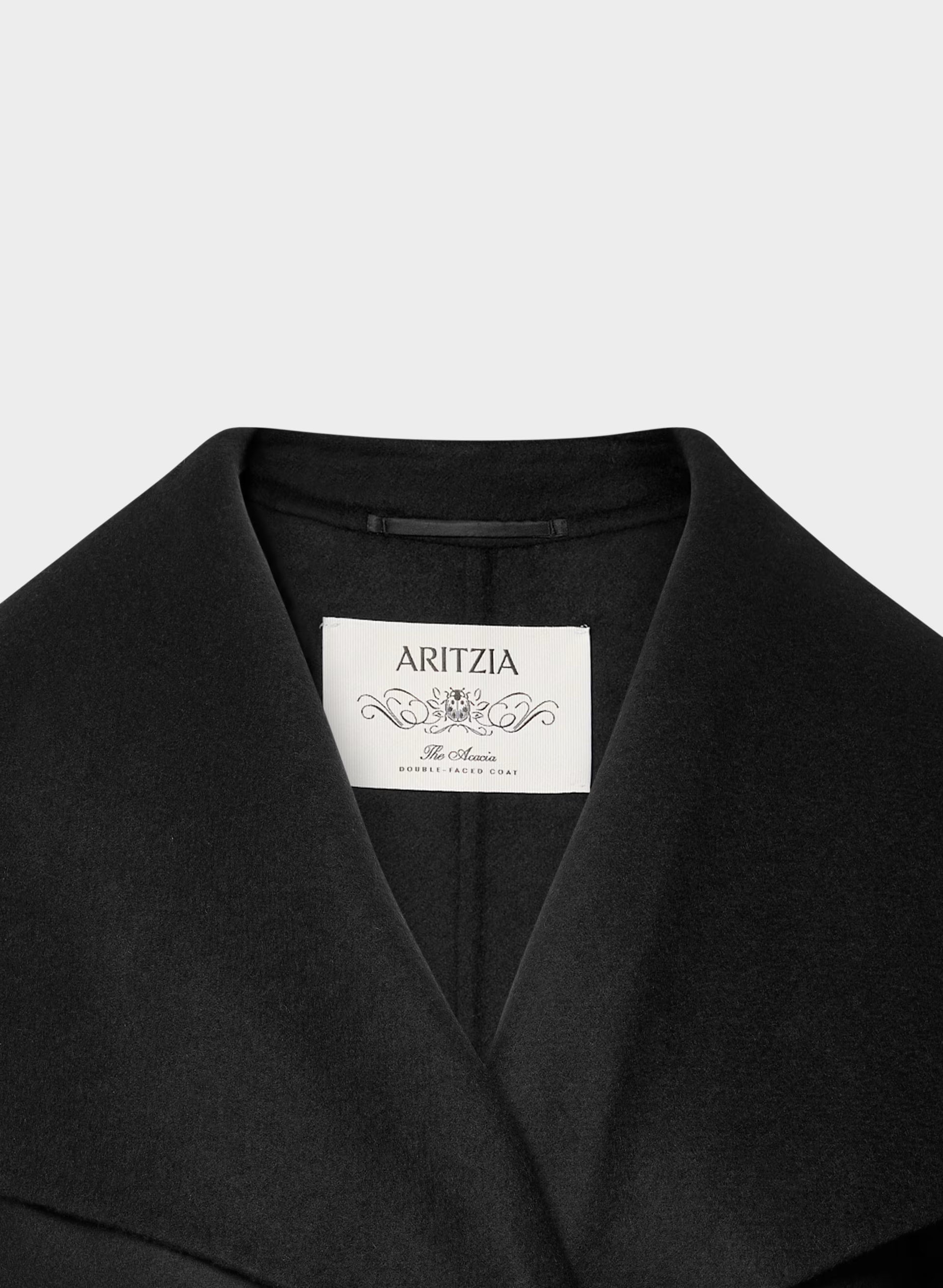 The Acacia Double-Faced Coat - Luxe (Re)Wool - BLACK