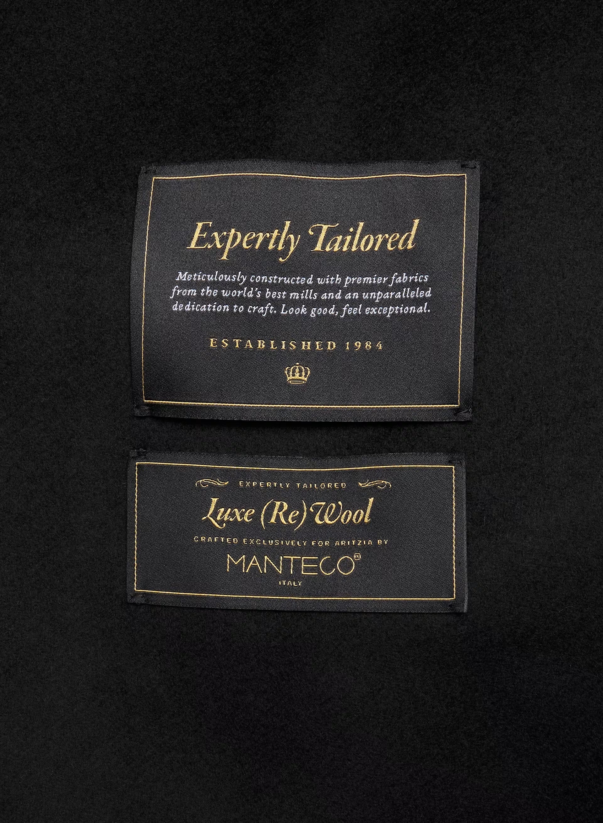 The Acacia Double-Faced Coat - Luxe (Re)Wool - BLACK