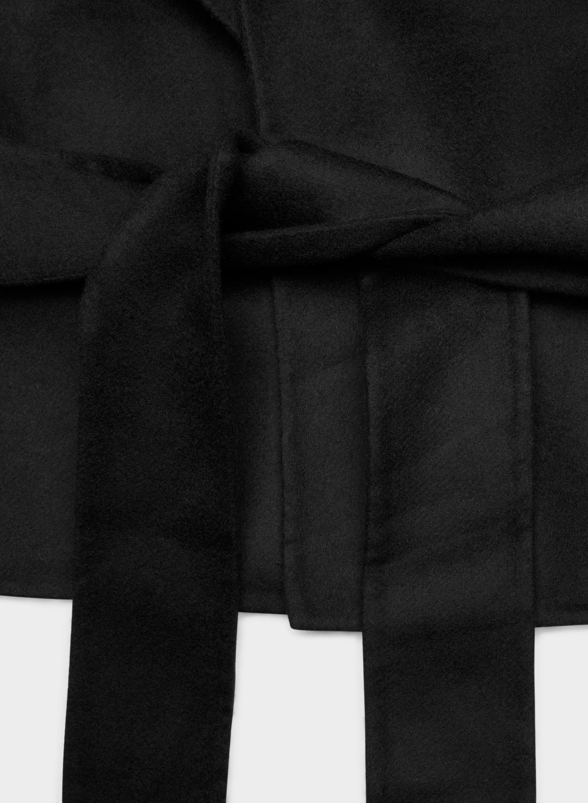The Acacia Double-Faced Coat - Luxe (Re)Wool - BLACK