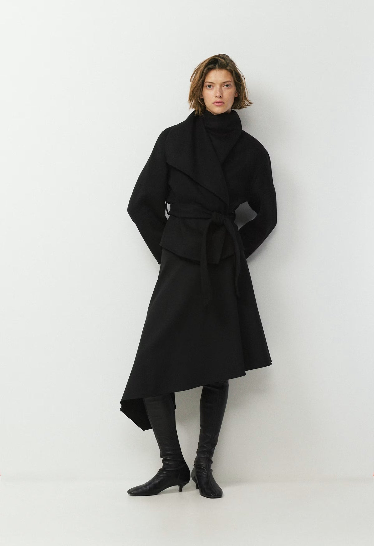 The Acacia Double-Faced Coat - Luxe (Re)Wool - BLACK
