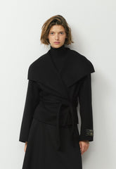 The Acacia Double-Faced Coat - Luxe (Re)Wool - BLACK