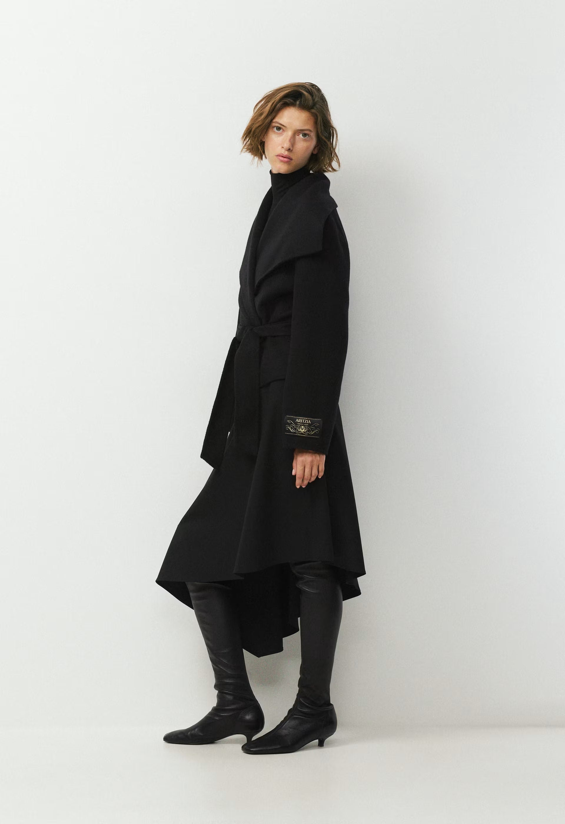 The Acacia Double-Faced Coat - Luxe (Re)Wool - BLACK