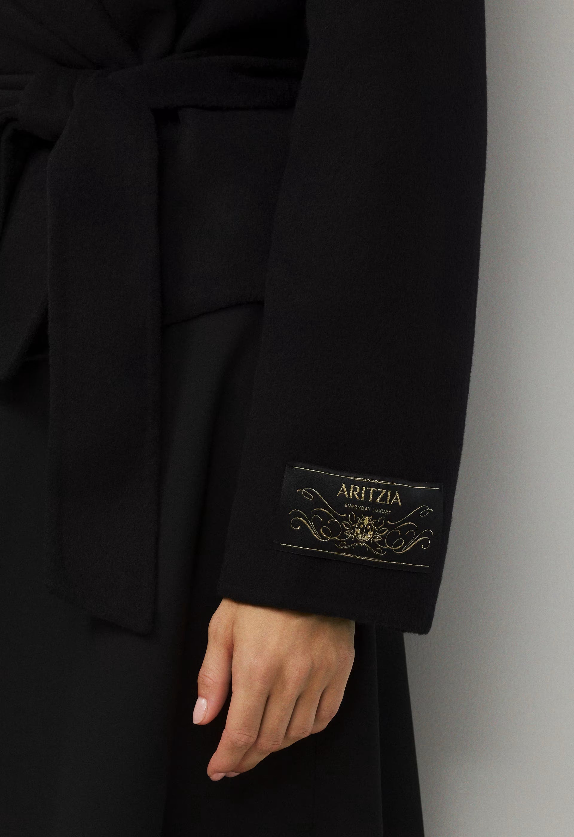 The Acacia Double-Faced Coat - Luxe (Re)Wool - BLACK
