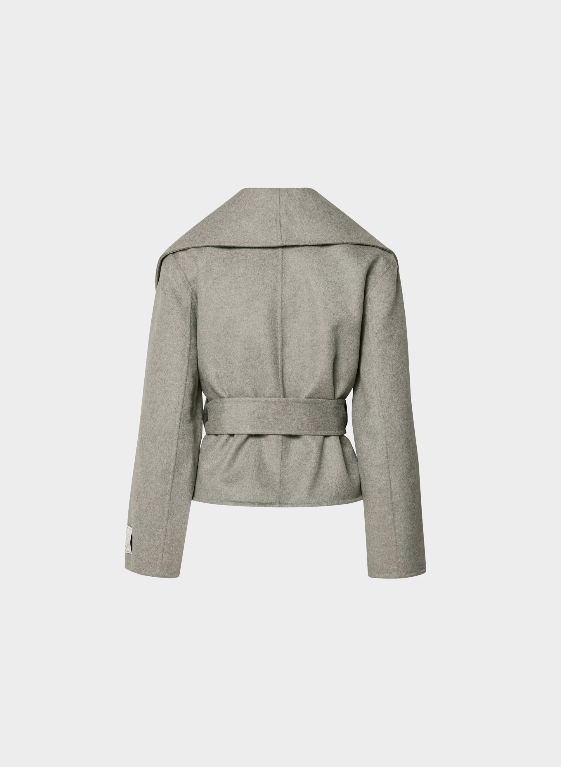 The Acacia Double-Faced Coat - Luxe (Re)Wool - HEATHER DARK TAUPE