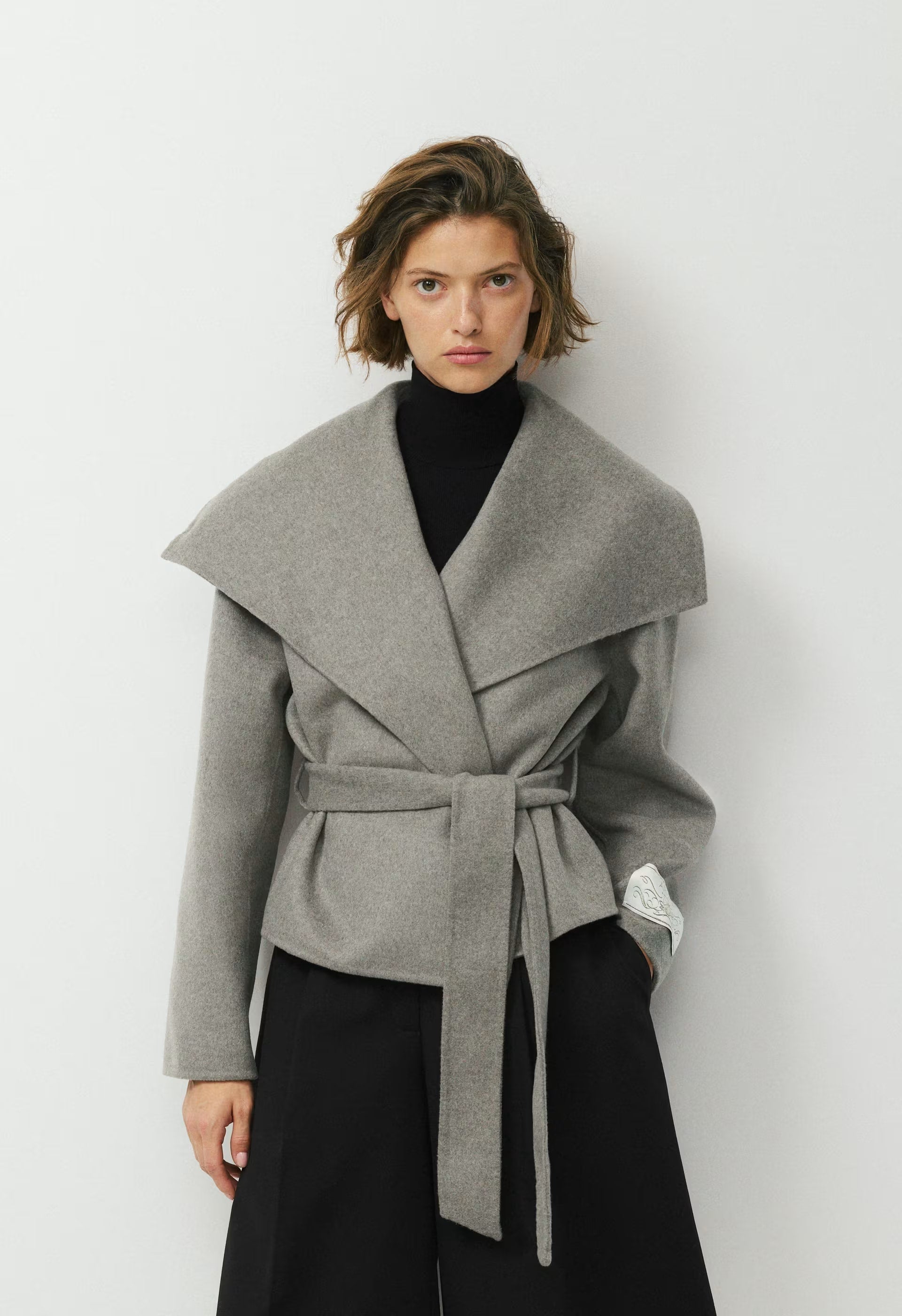 The Acacia Double-Faced Coat - Luxe (Re)Wool - HEATHER DARK TAUPE