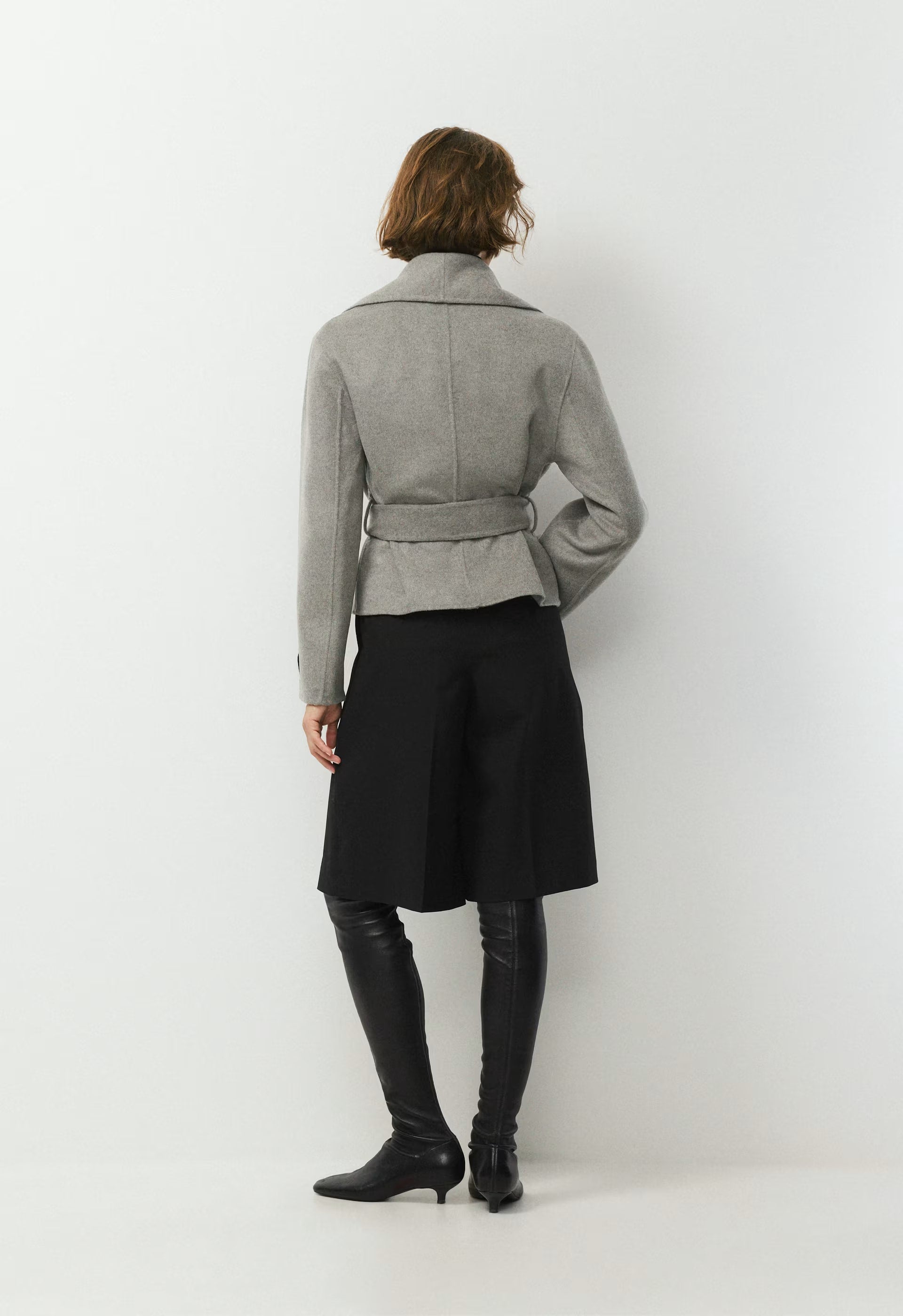 The Acacia Double-Faced Coat - Luxe (Re)Wool - HEATHER DARK TAUPE