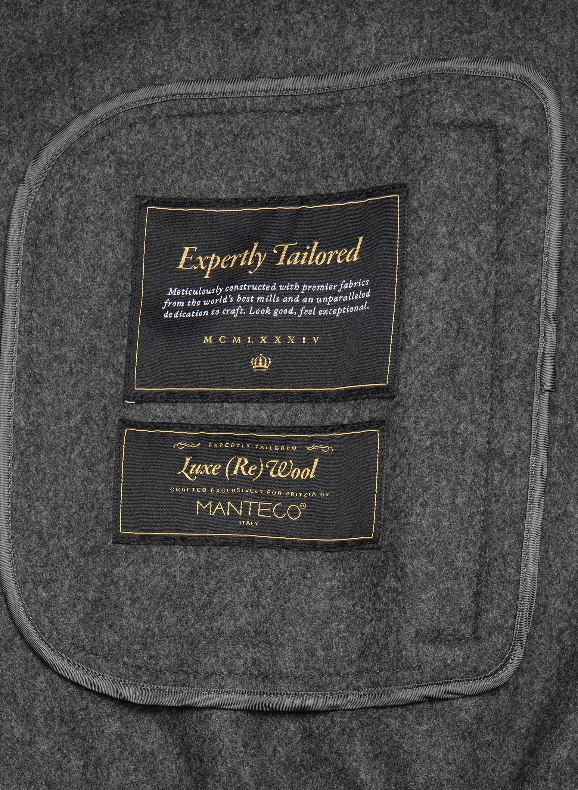 The Alder Double-Faced Coat - Luxe (Re)Wool - HEATHER CHARCOAL