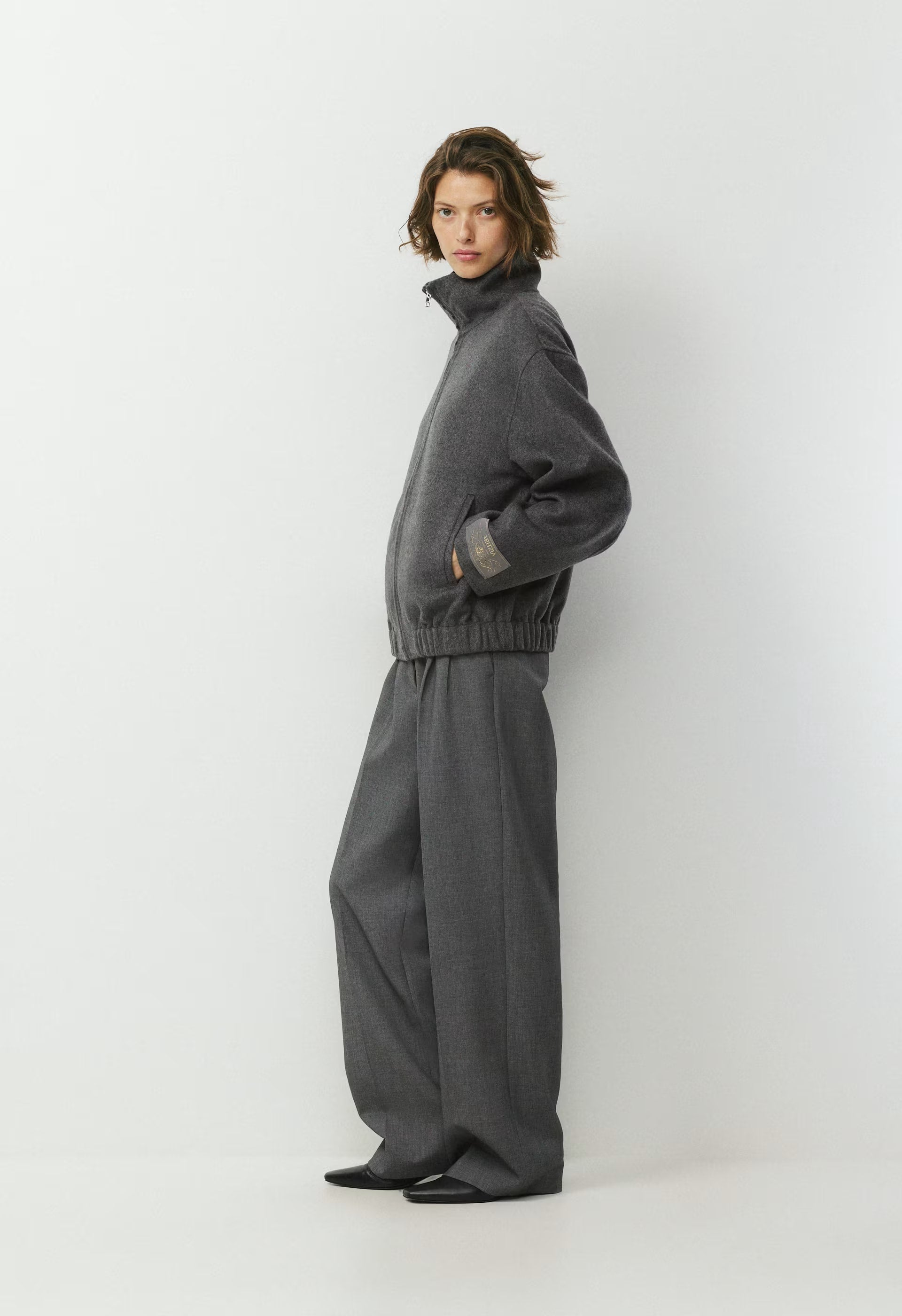 The Alder Double-Faced Coat - Luxe (Re)Wool - HEATHER CHARCOAL