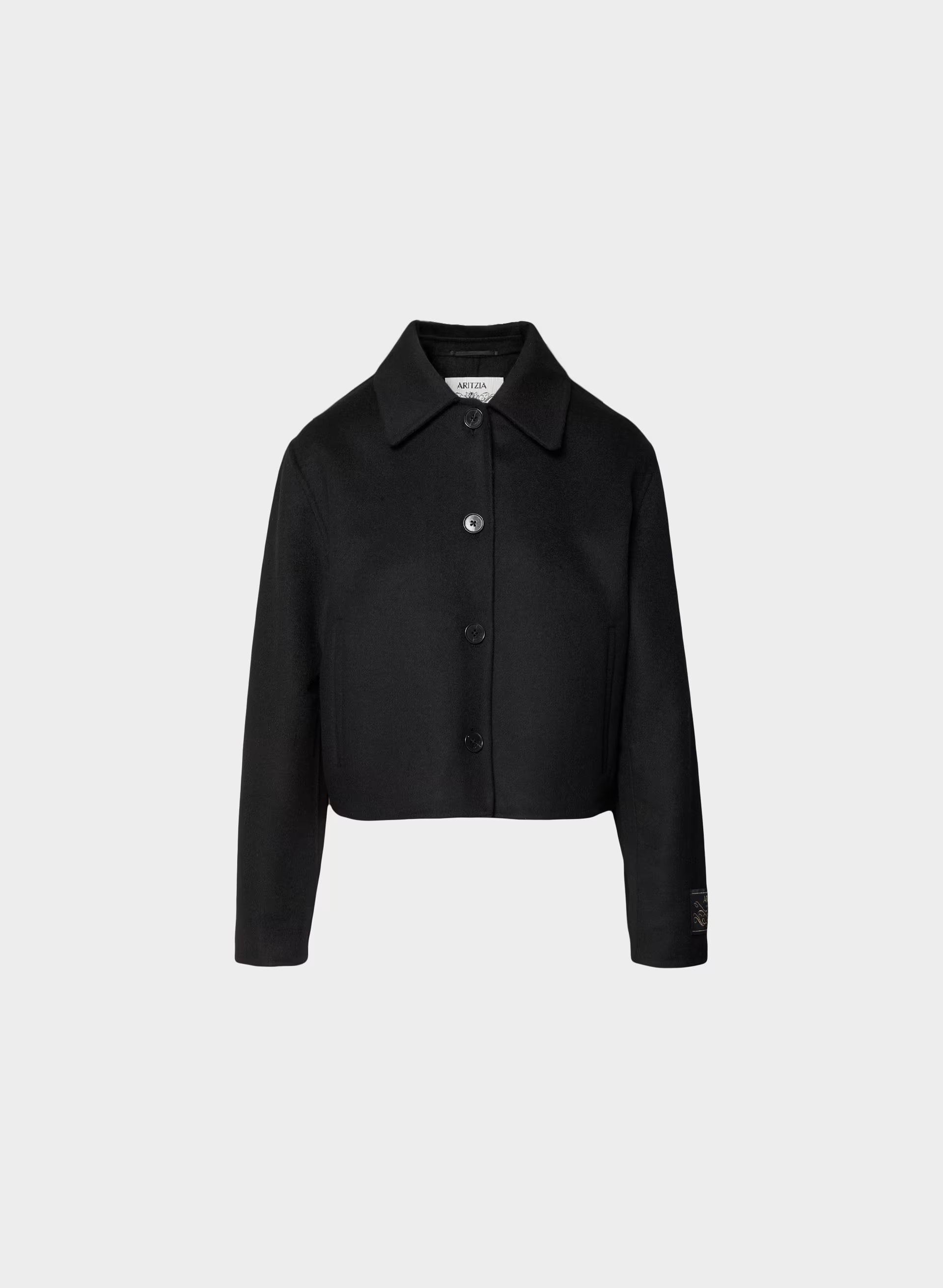 The Heath Double-Faced Coat - Luxe (Re)Wool - BLACK