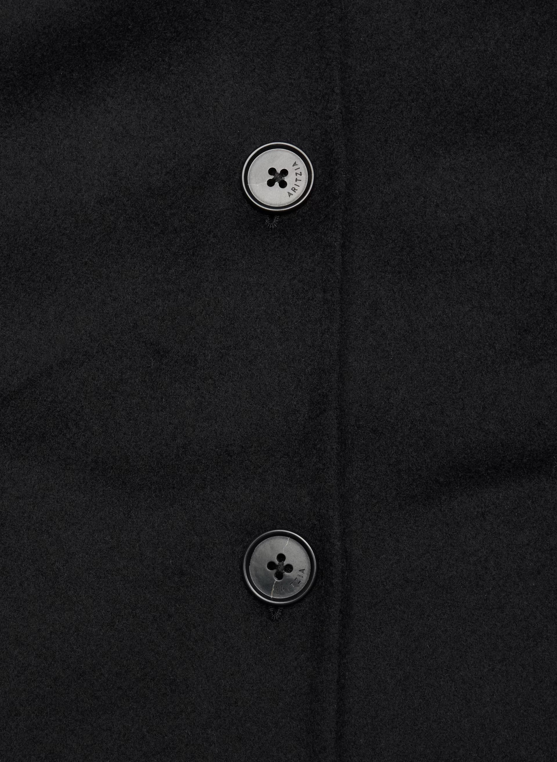 The Heath Double-Faced Coat - Luxe (Re)Wool - BLACK