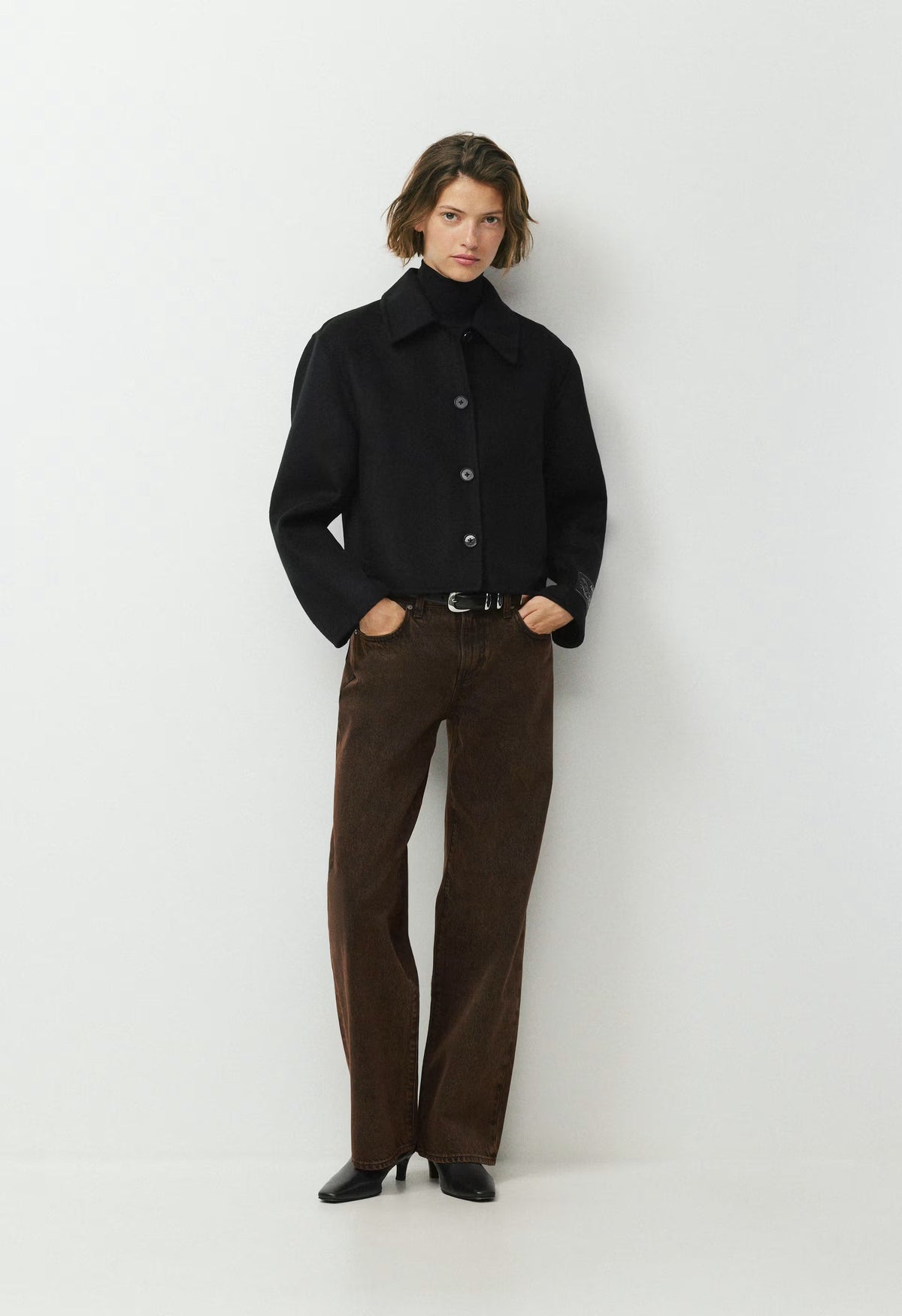 The Heath Double-Faced Coat - Luxe (Re)Wool - BLACK