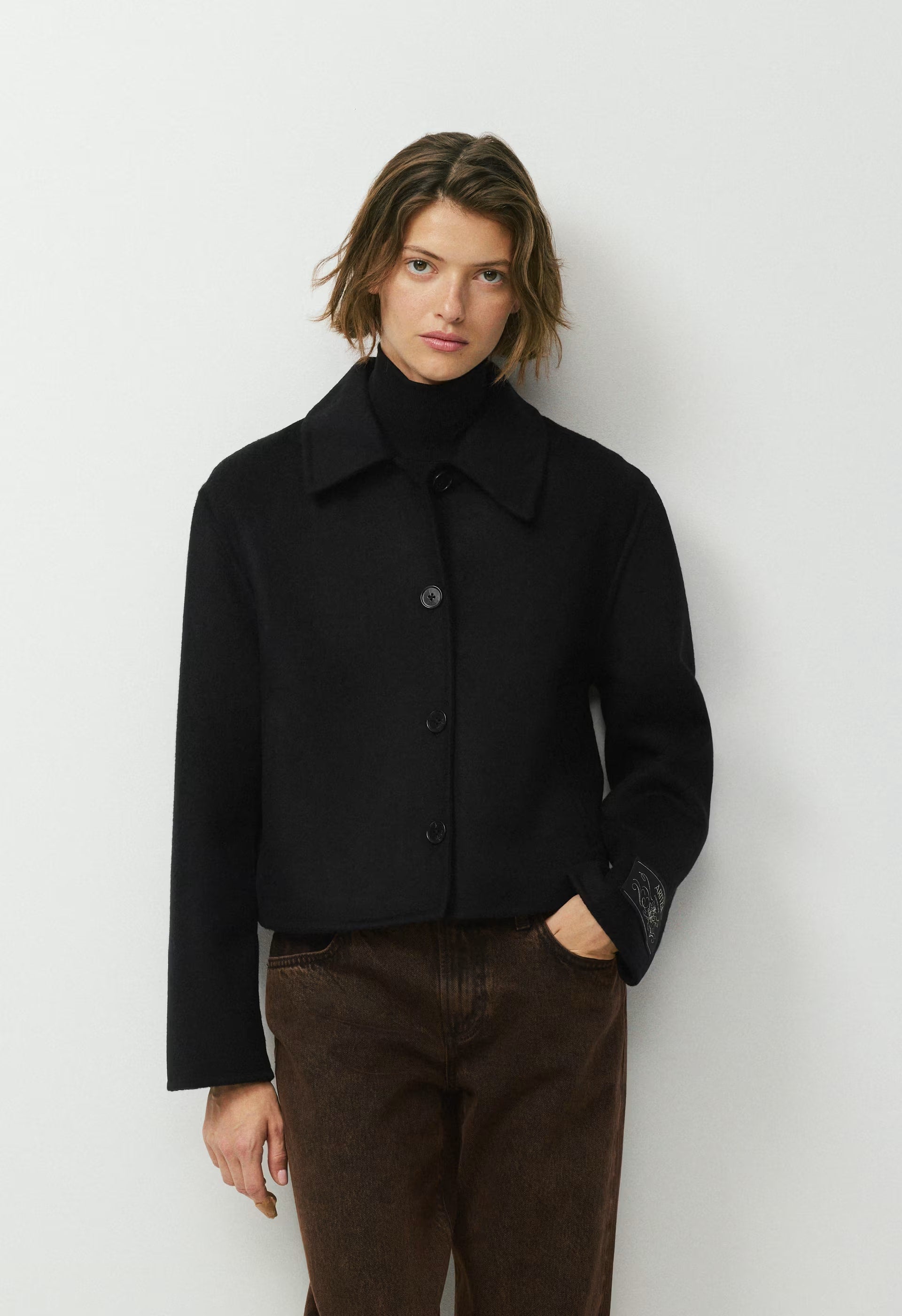 The Heath Double-Faced Coat - Luxe (Re)Wool - BLACK