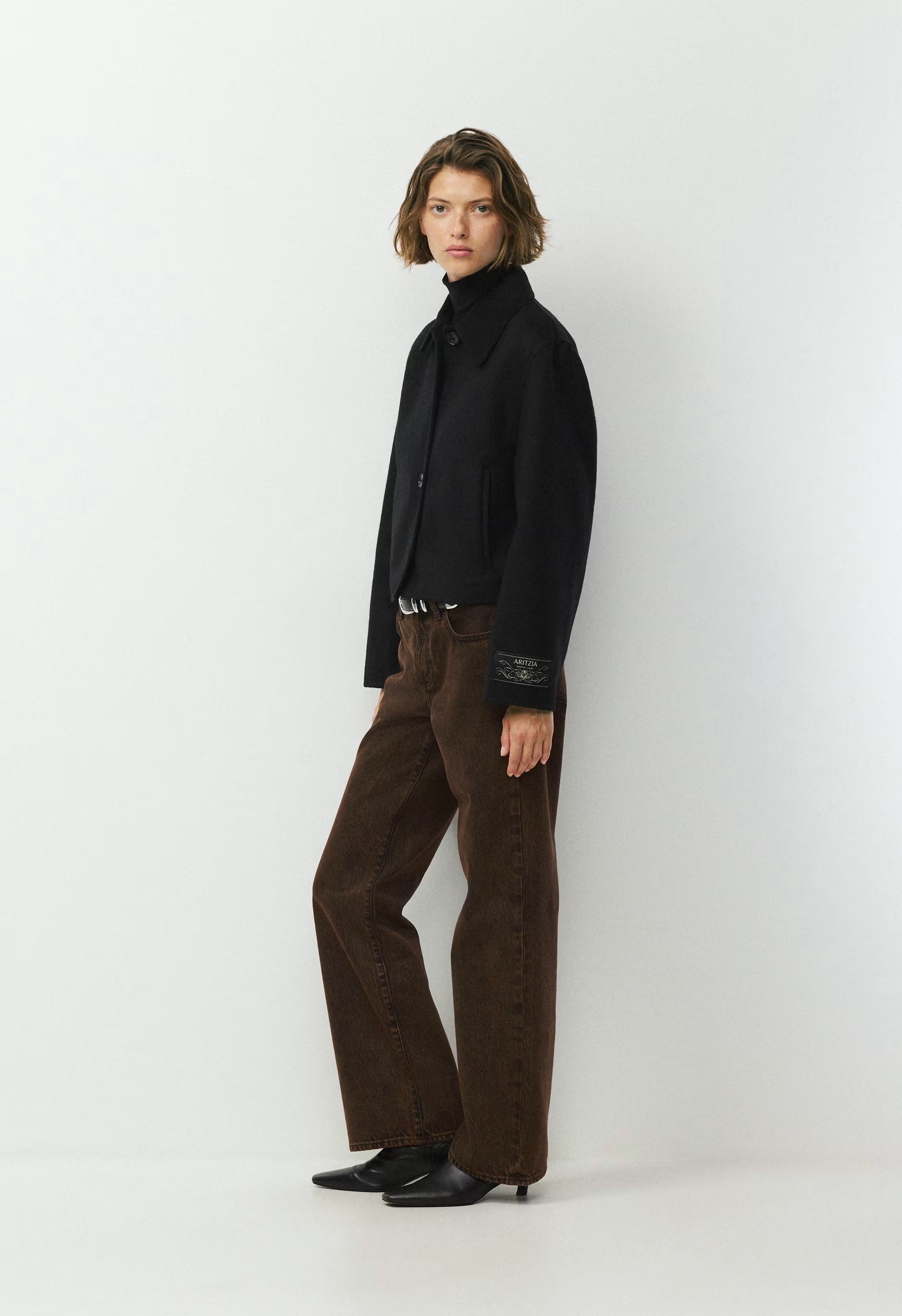 The Heath Double-Faced Coat - Luxe (Re)Wool - BLACK