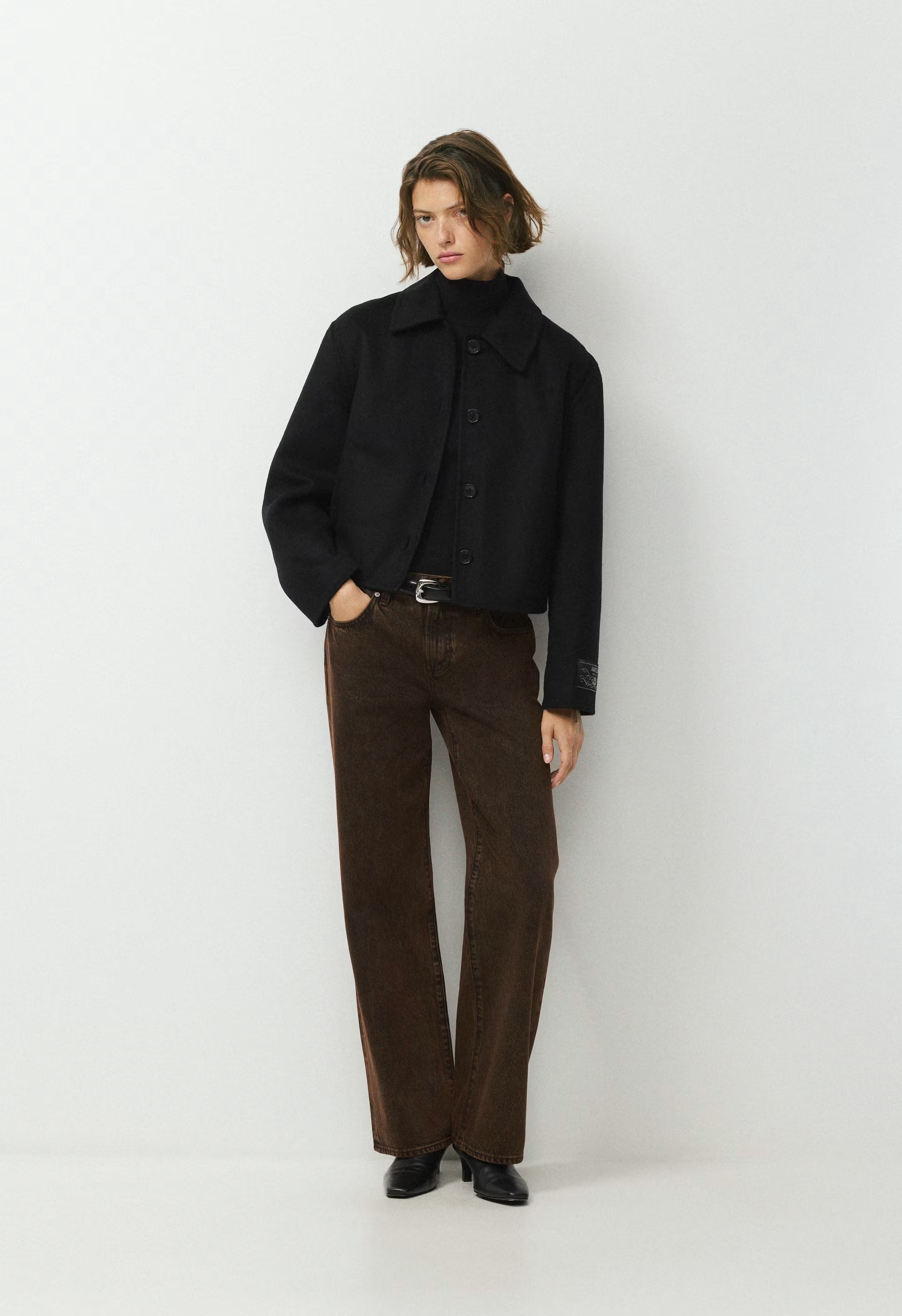 The Heath Double-Faced Coat - Luxe (Re)Wool - BLACK