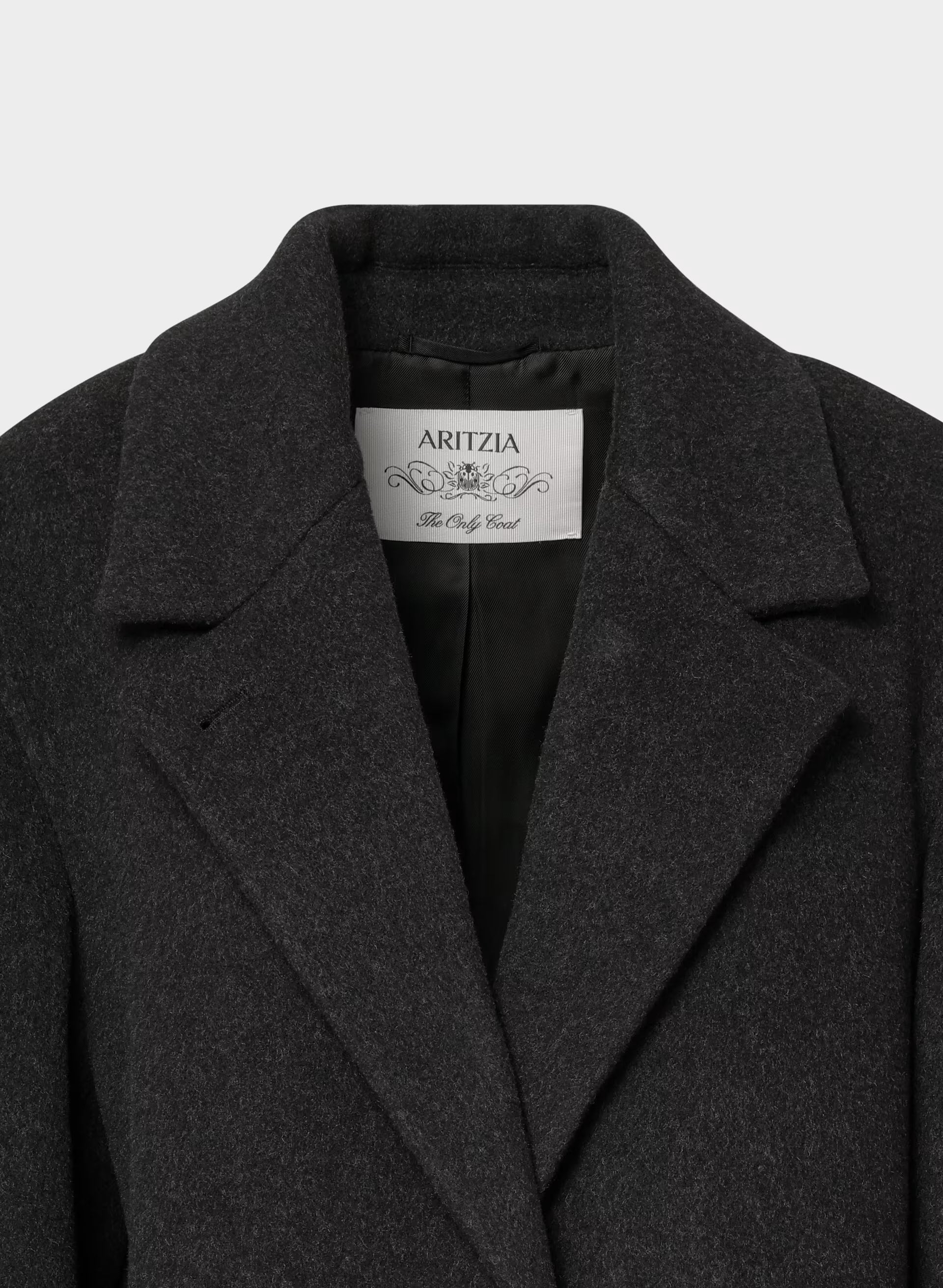 The Only Coat - Soft Wool Cashmere - HEATHER BLACK