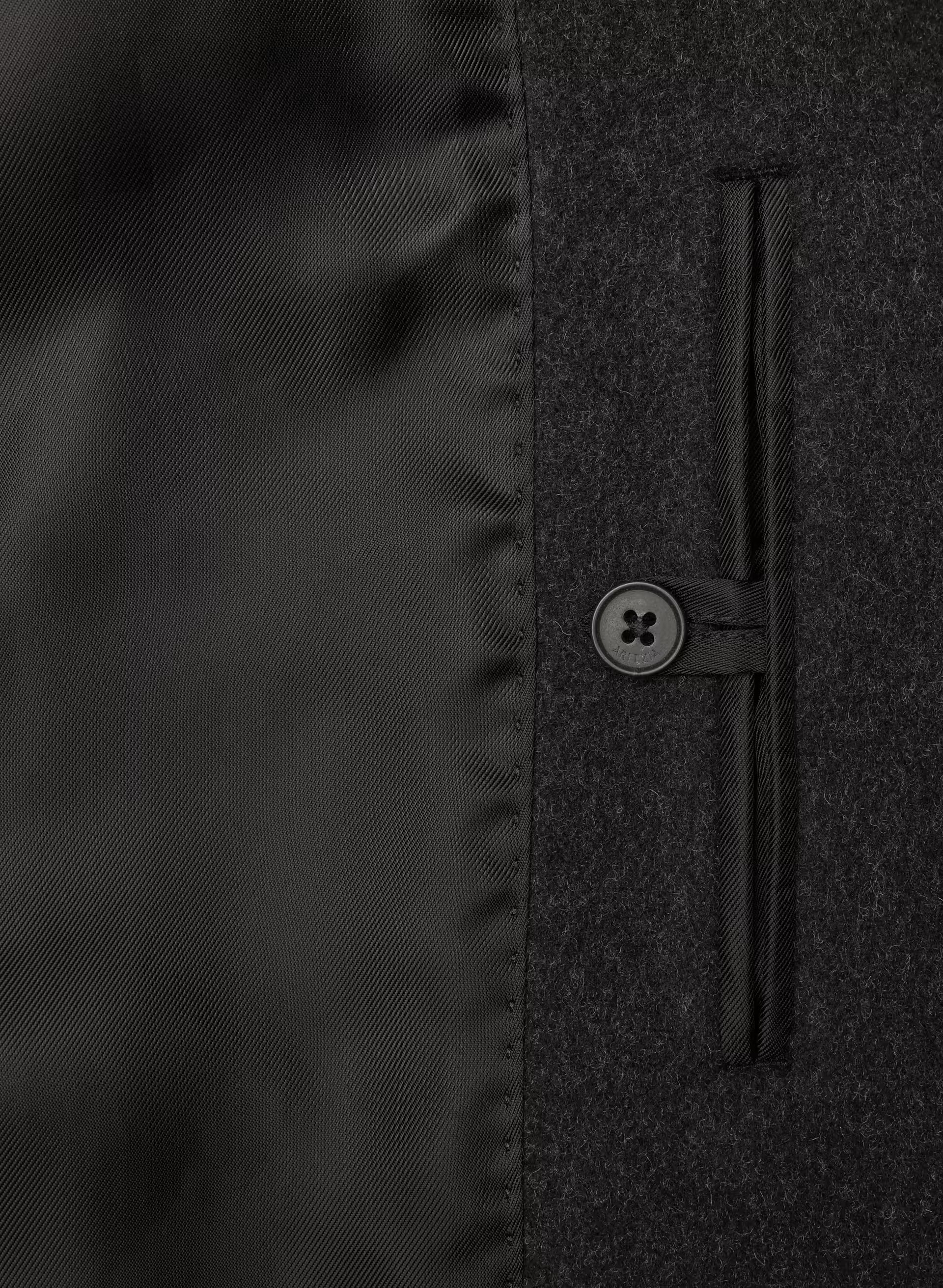 The Only Coat - Soft Wool Cashmere - HEATHER BLACK