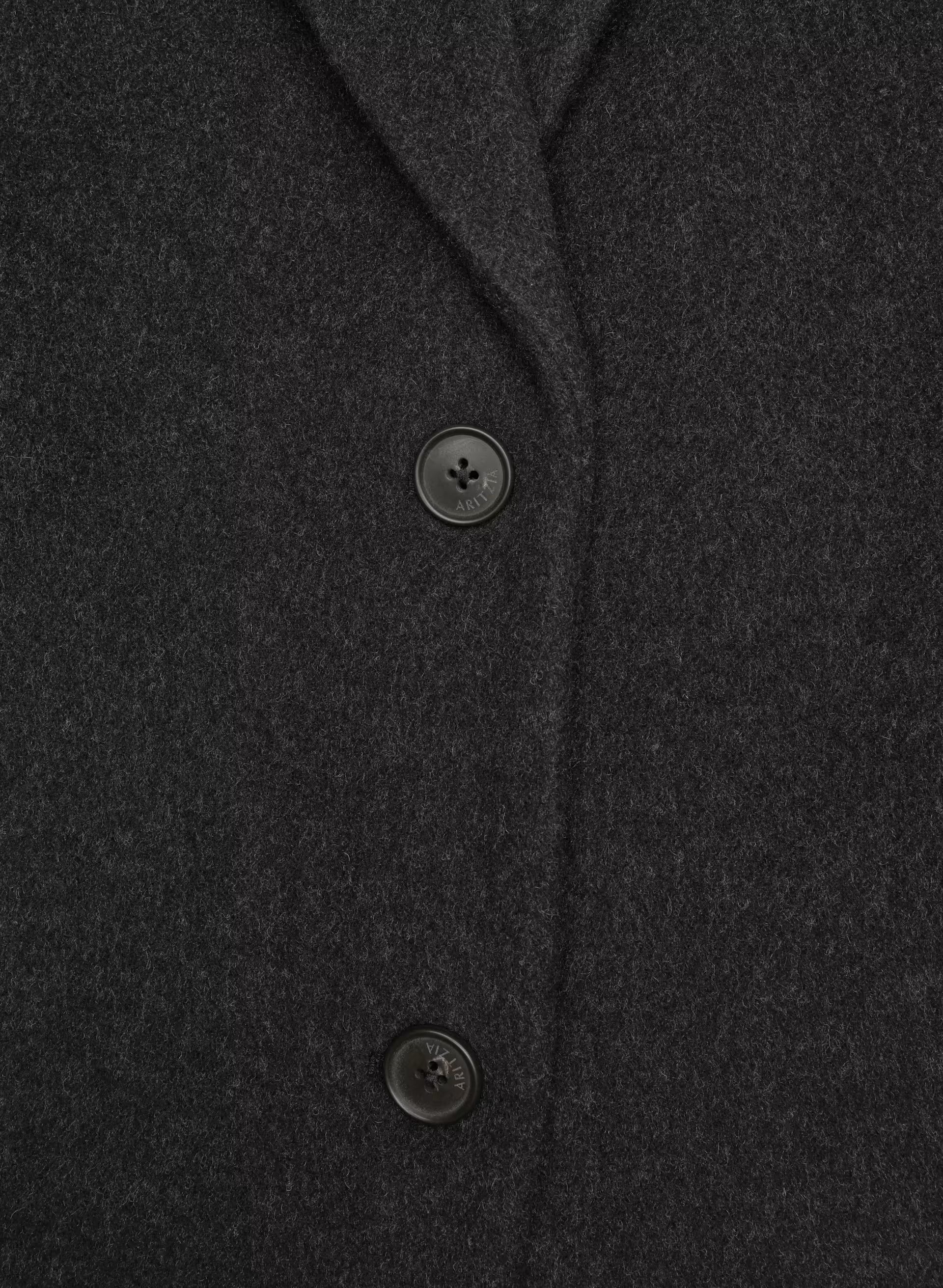 The Only Coat - Soft Wool Cashmere - HEATHER BLACK