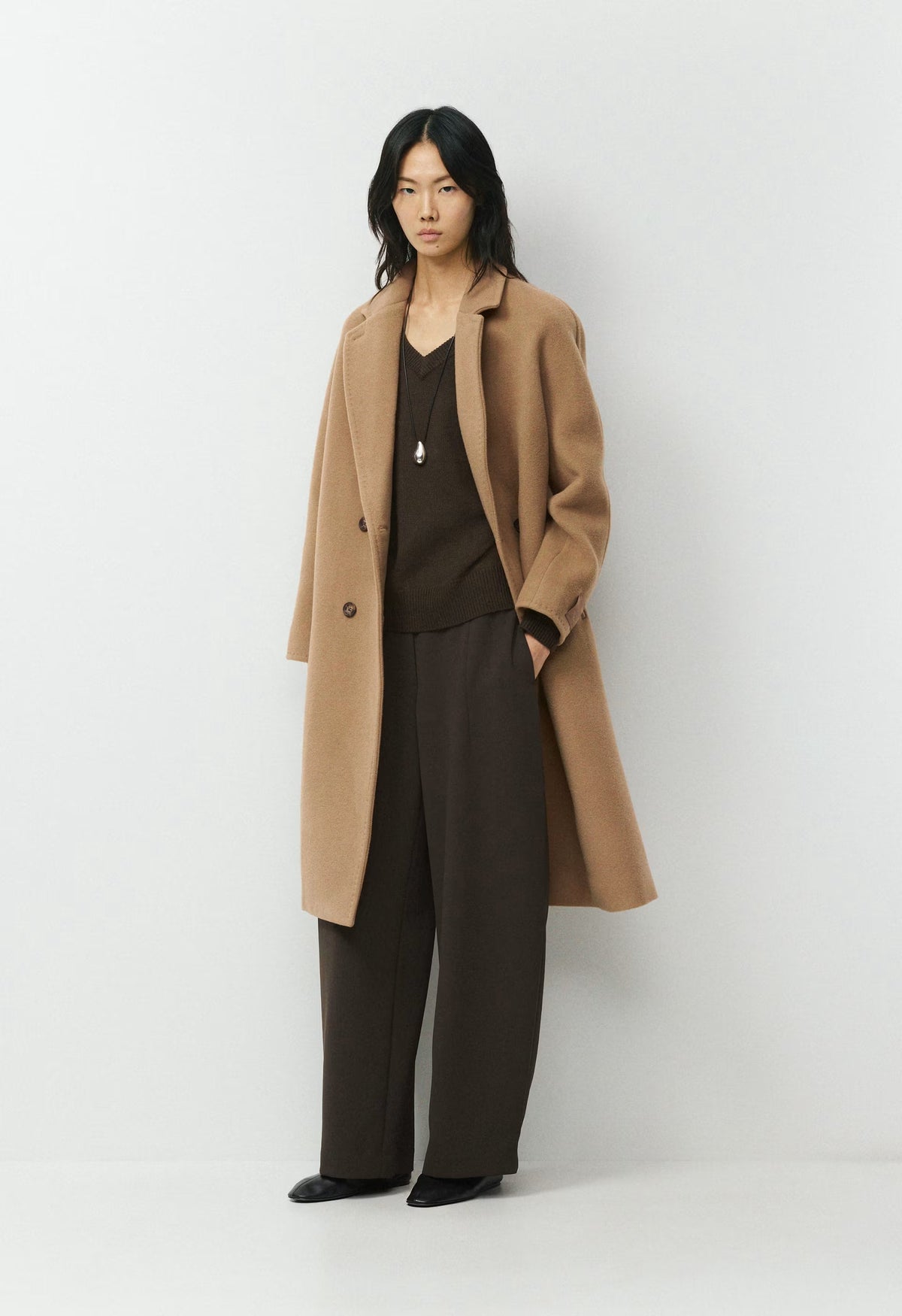 The Slouch™ Coat - Soft Wool Cashmere - COCOA SAND