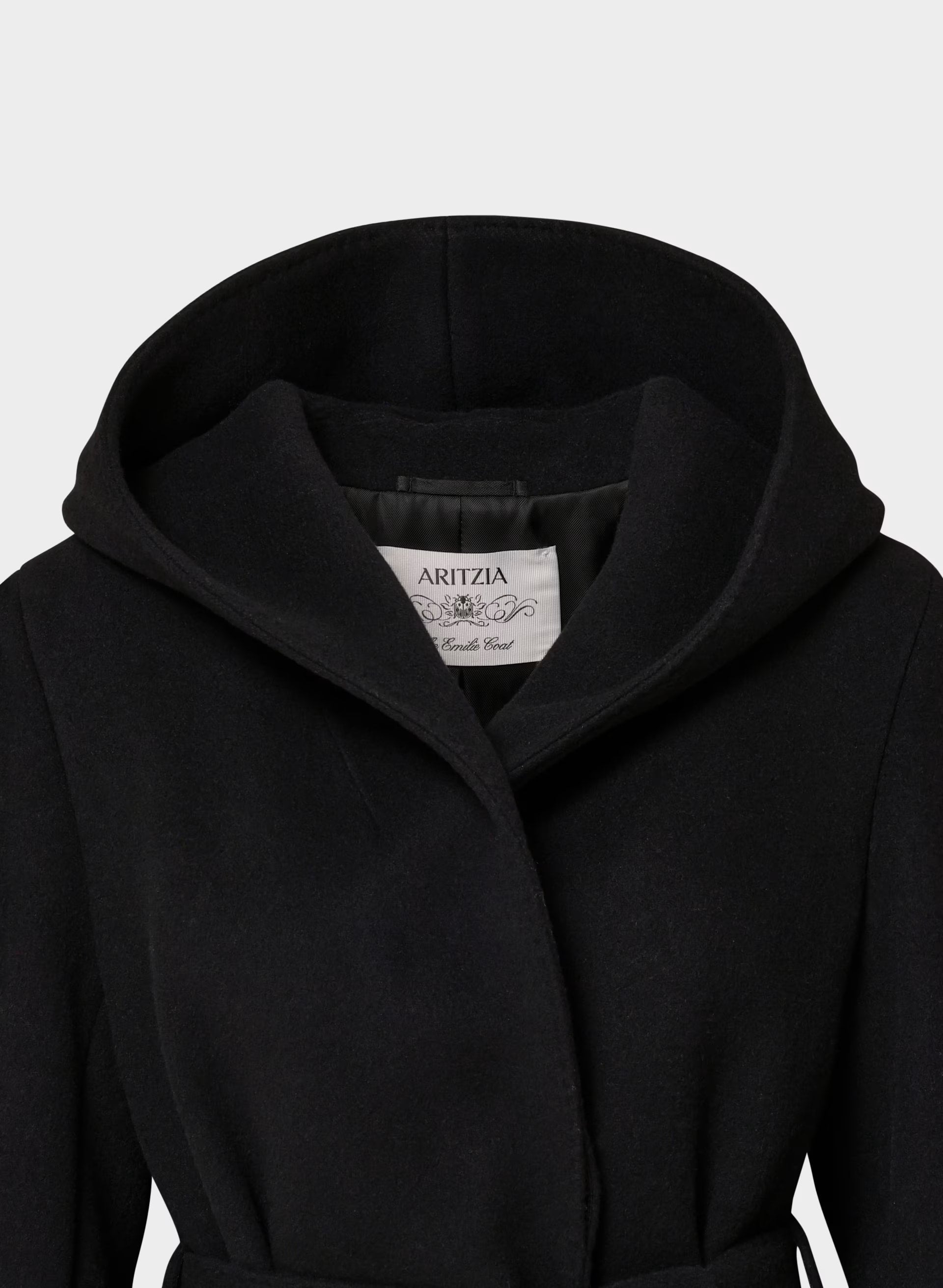 The Emilie Coat - Soft Wool Cashmere - BLACK