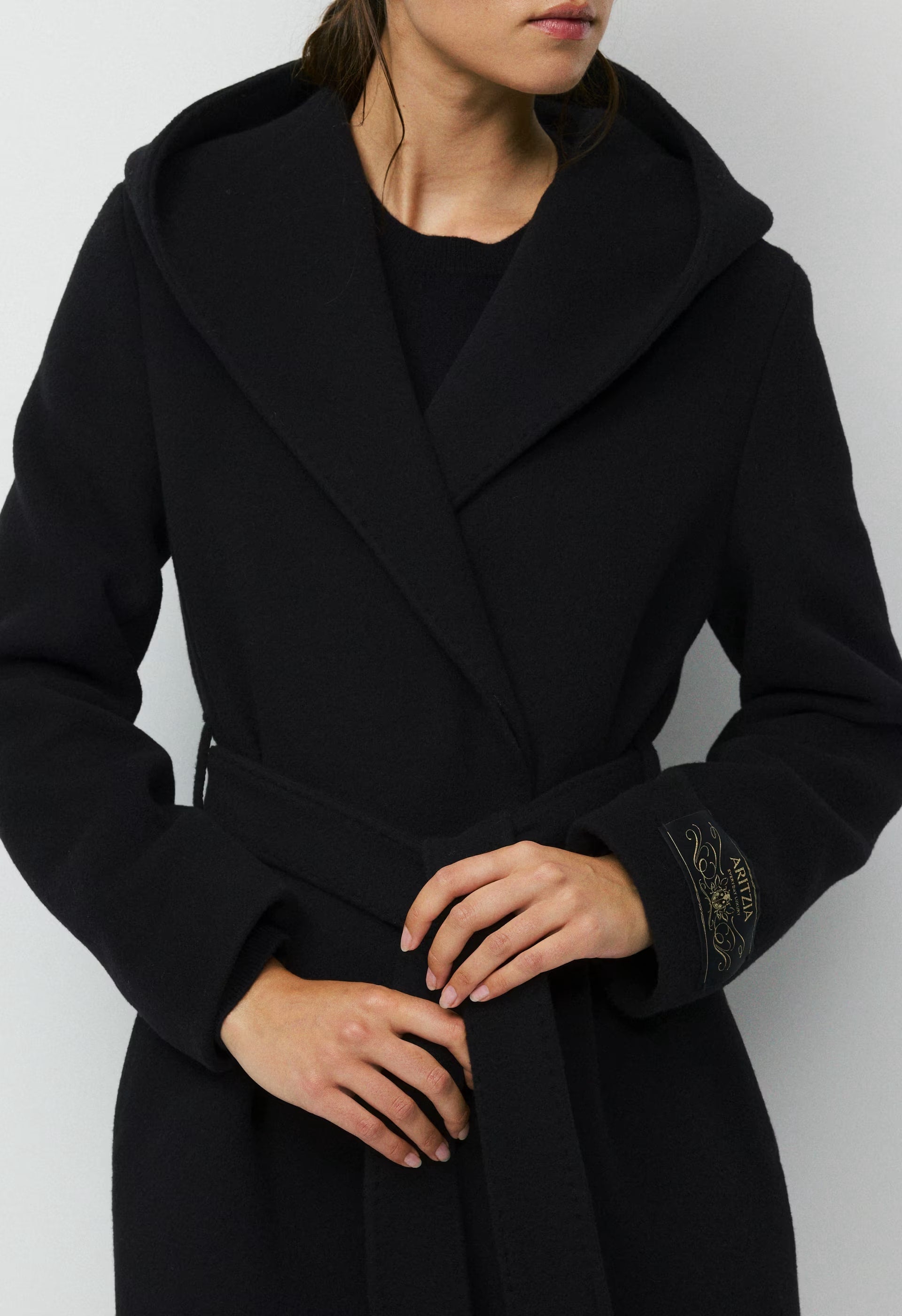 The Emilie Coat - Soft Wool Cashmere - BLACK