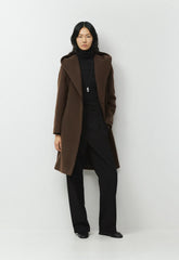 The Emilie Coat - Soft Wool Cashmere - BURNT CEDAR
