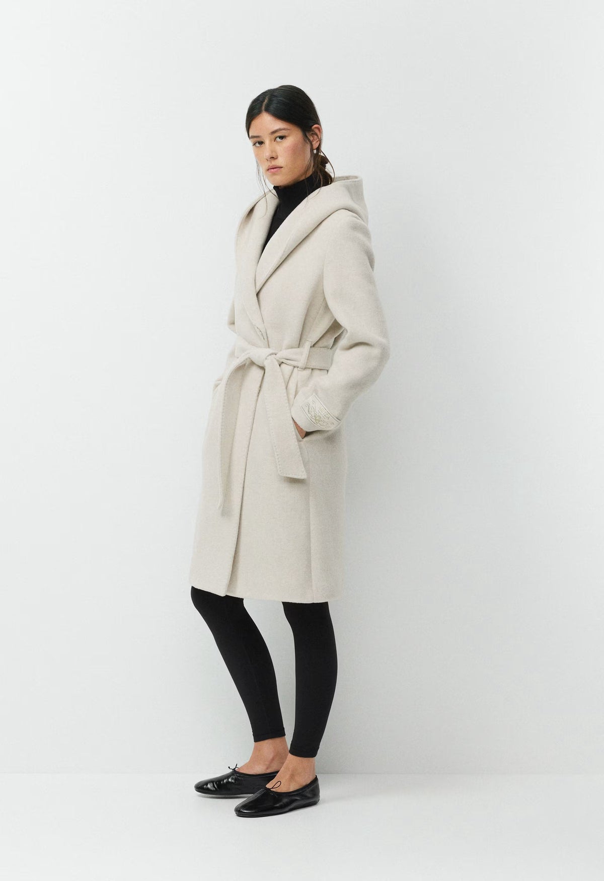 The Emilie Coat - Soft Wool Cashmere - HEATHER LIGHT OATMEAL