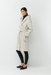 The Emilie Coat - Soft Wool Cashmere - HEATHER LIGHT OATMEAL