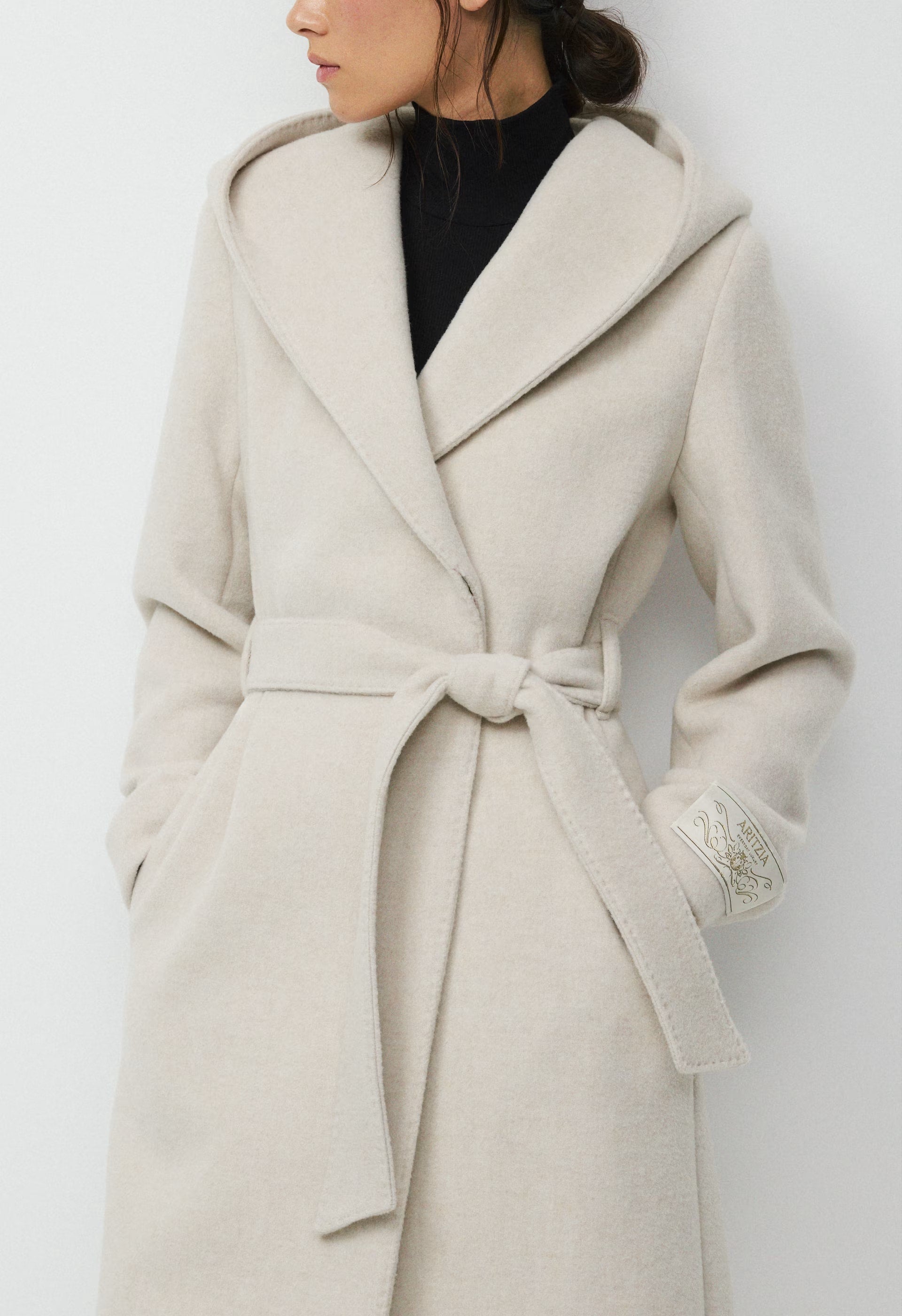 The Emilie Coat - Soft Wool Cashmere - HEATHER LIGHT OATMEAL