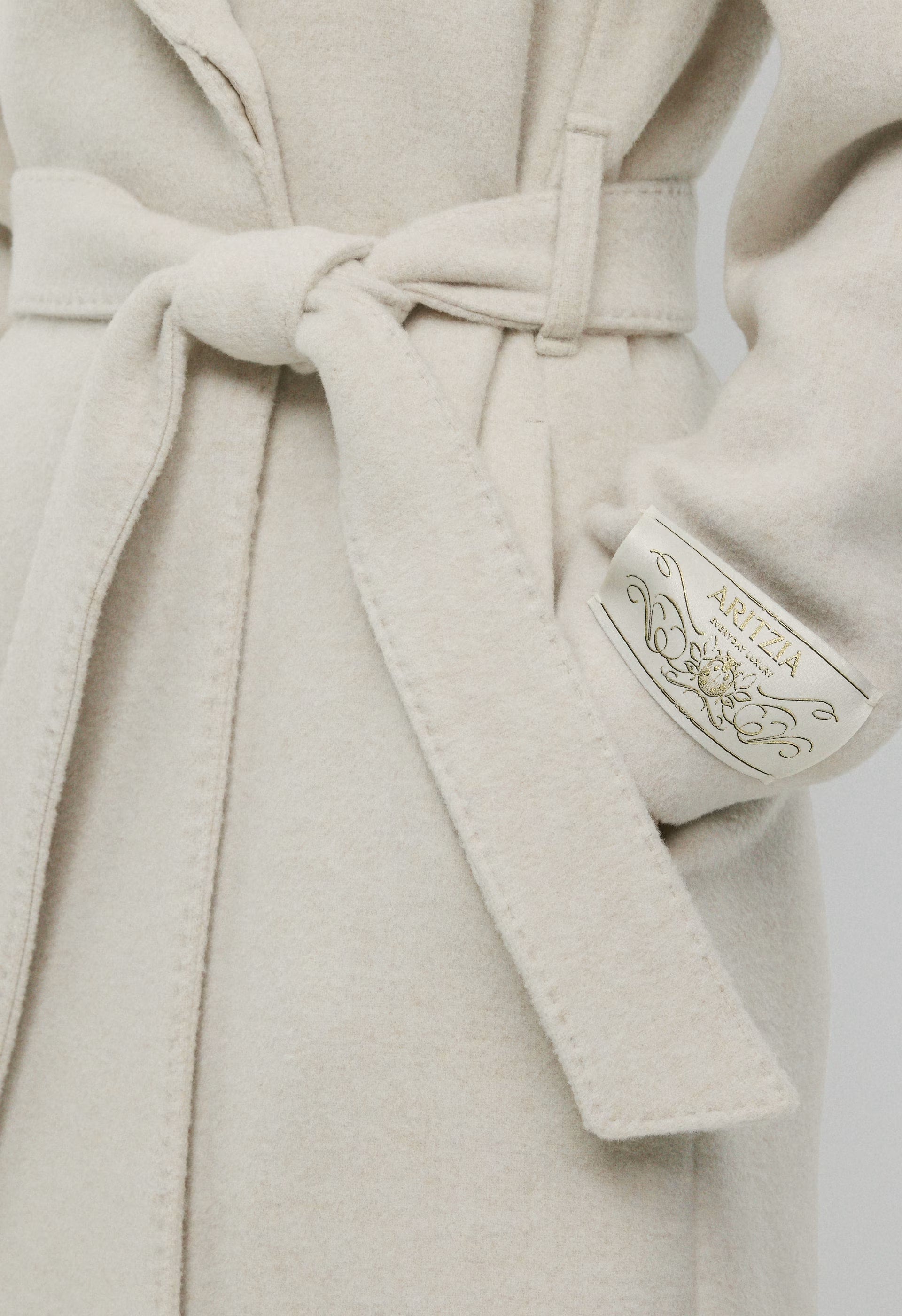 The Emilie Coat - Soft Wool Cashmere - HEATHER LIGHT OATMEAL