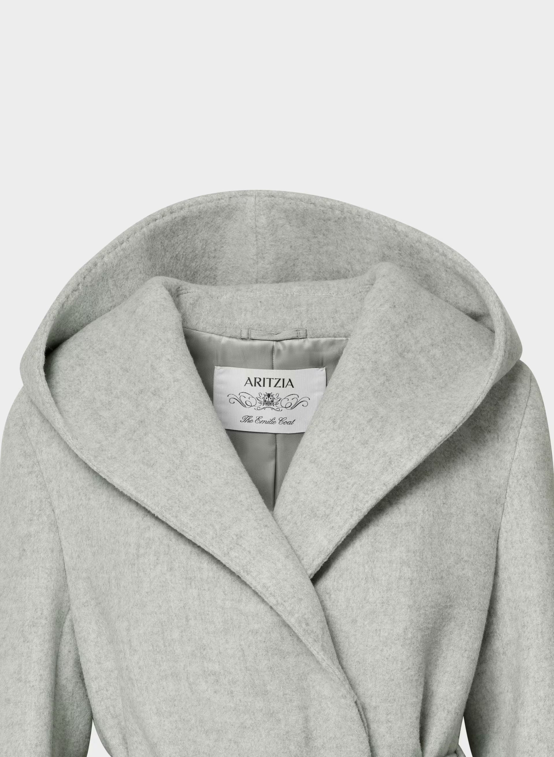 The Emilie Coat - Soft Wool Cashmere - HEATHER LIGHT GREY