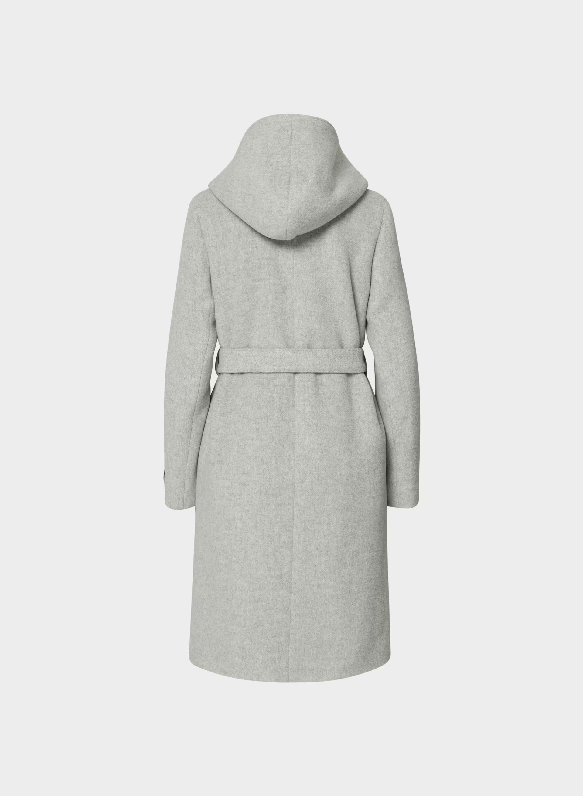The Emilie Coat - Soft Wool Cashmere - HEATHER LIGHT GREY