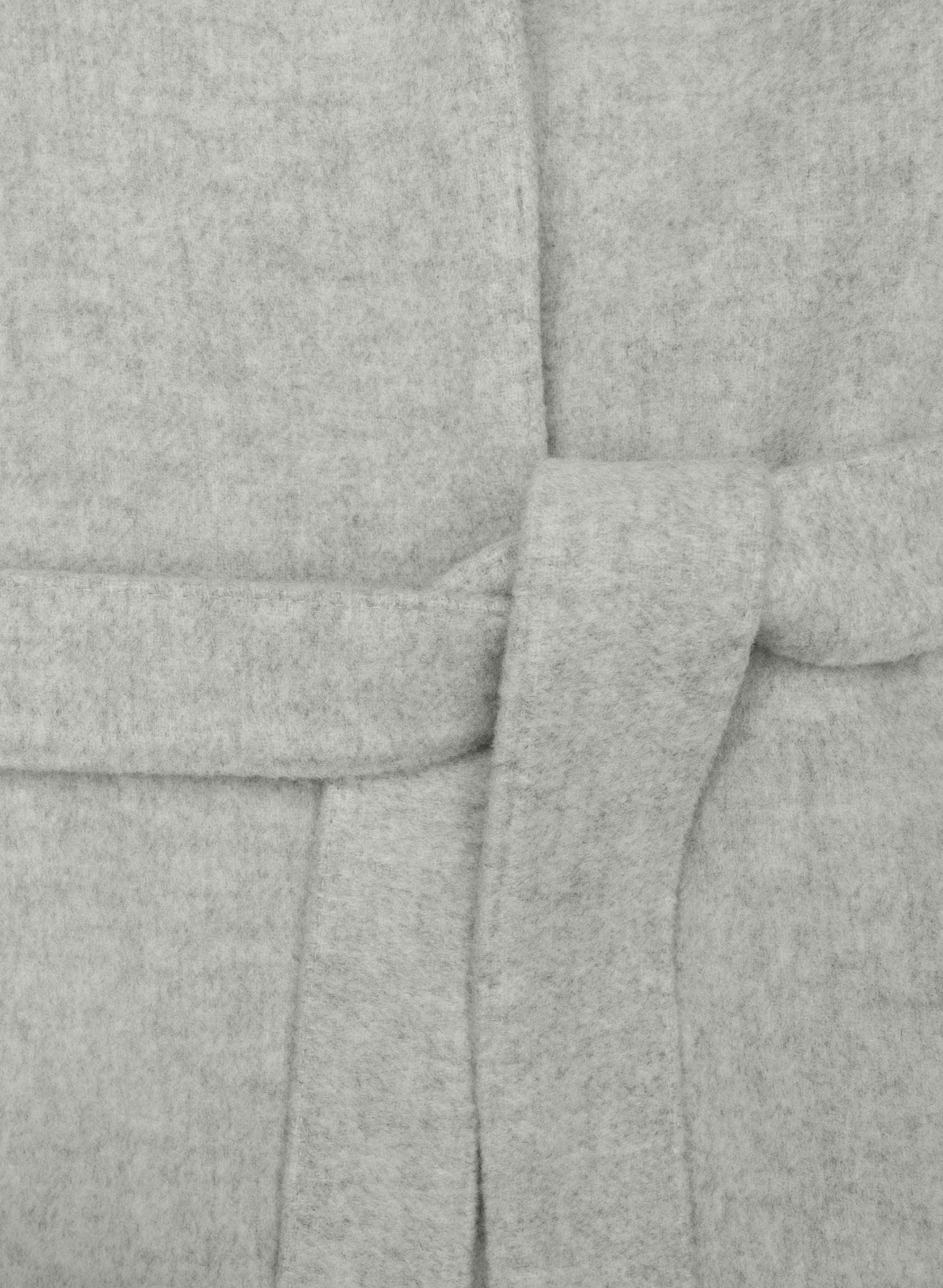 The Emilie Coat - Soft Wool Cashmere - HEATHER LIGHT GREY