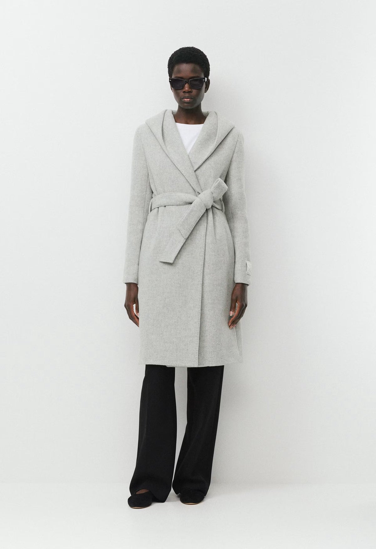 The Emilie Coat - Soft Wool Cashmere - HEATHER LIGHT GREY