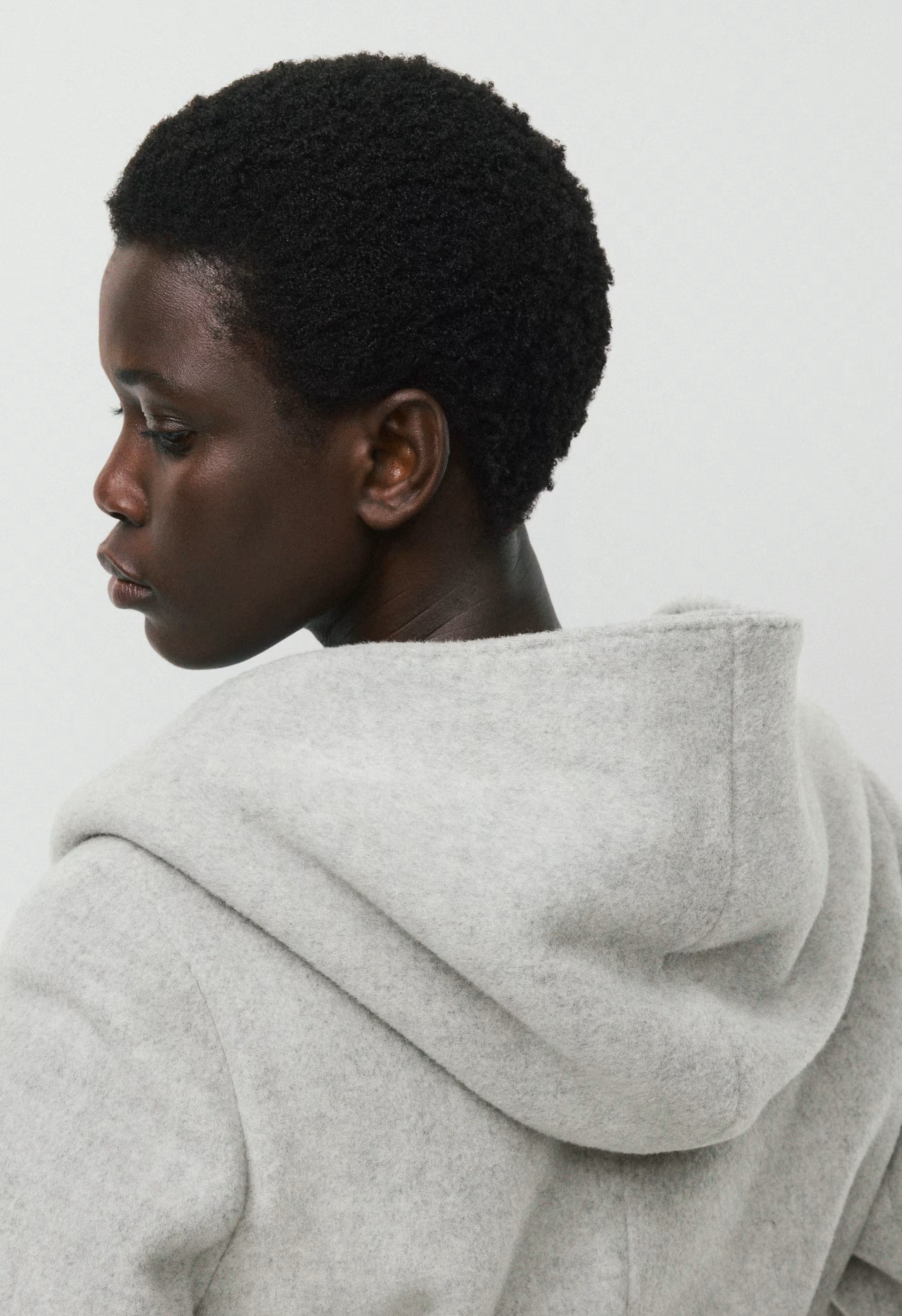 The Emilie Coat - Soft Wool Cashmere - HEATHER LIGHT GREY