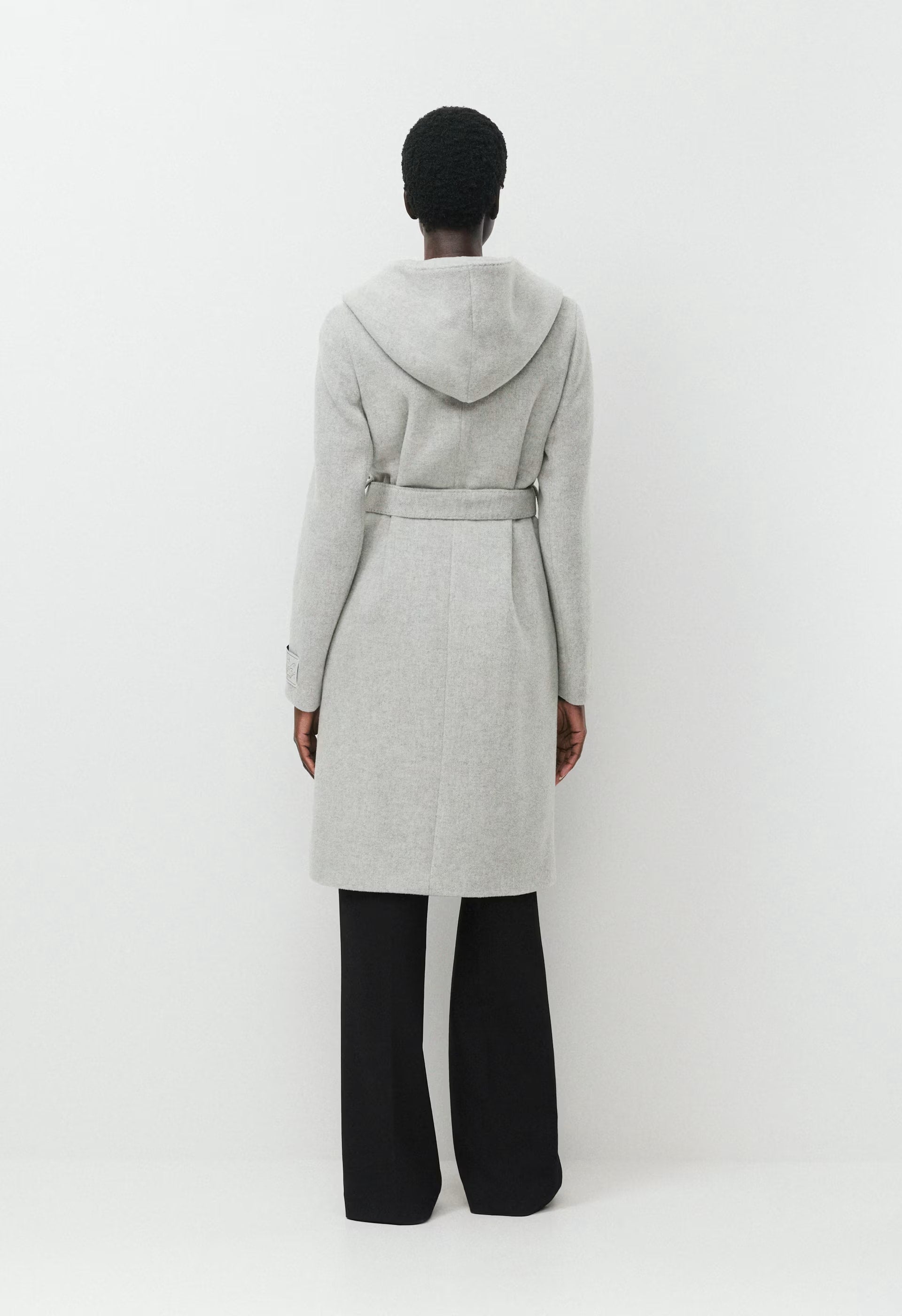 The Emilie Coat - Soft Wool Cashmere - HEATHER LIGHT GREY