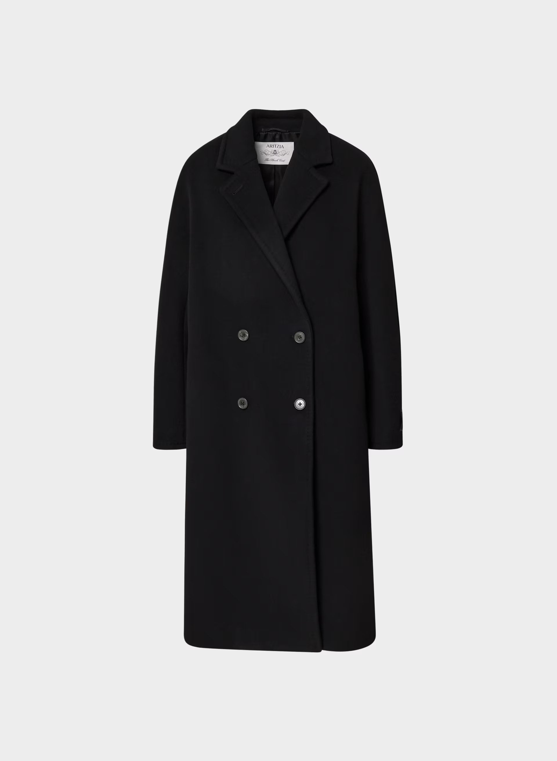 The Slouch™ Coat - Soft Wool Cashmere - BLACK