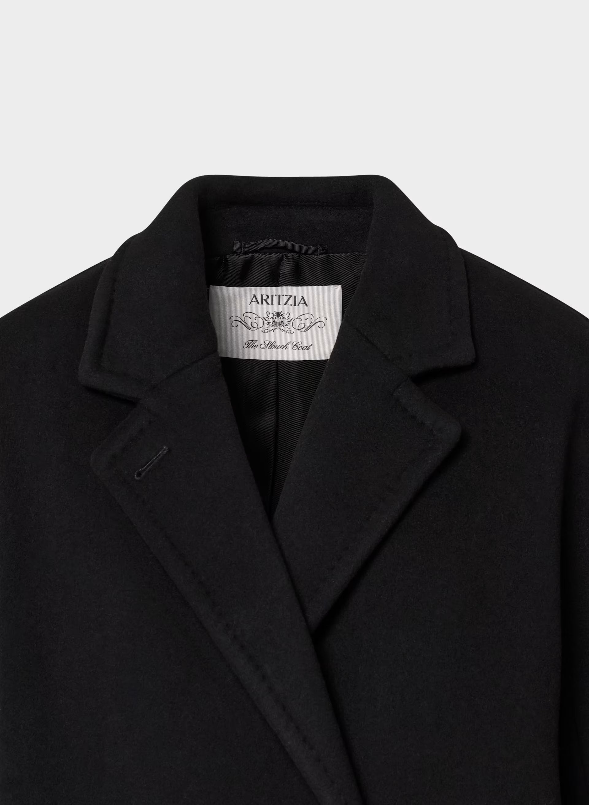 The Slouch™ Coat - Soft Wool Cashmere - BLACK