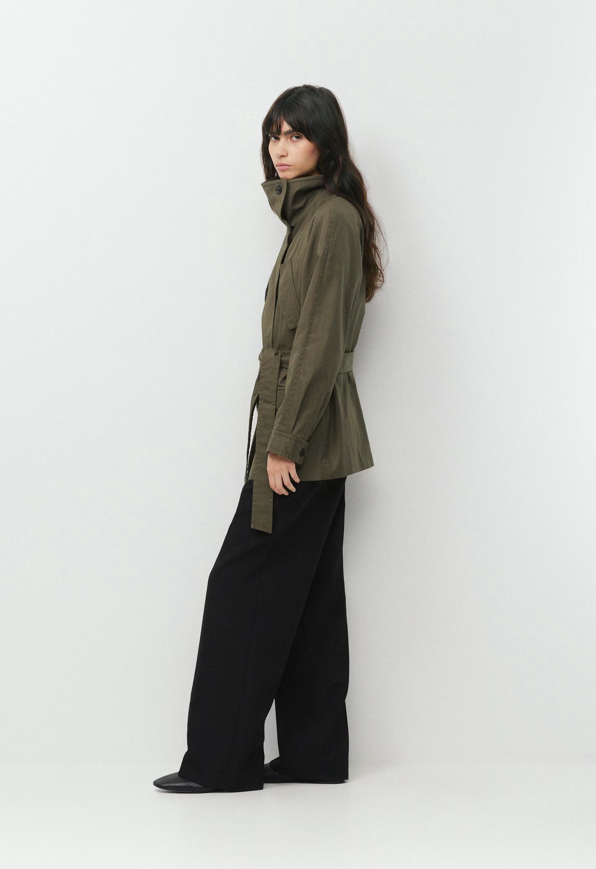 The Nightingale Trench Coat - City Twill - ATLAS OLIVE