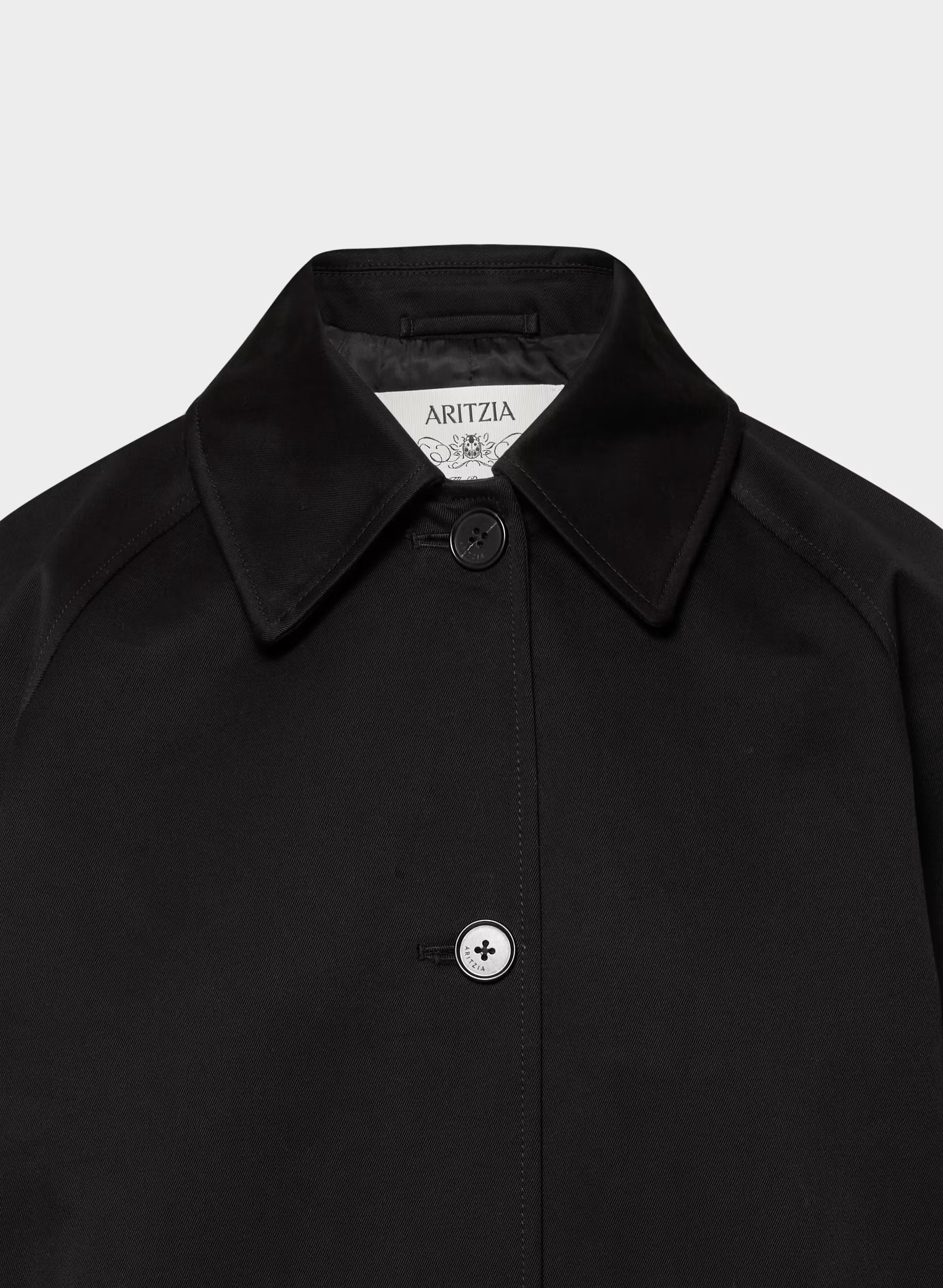The Regent Trench Coat - Rich Twill - BLACK