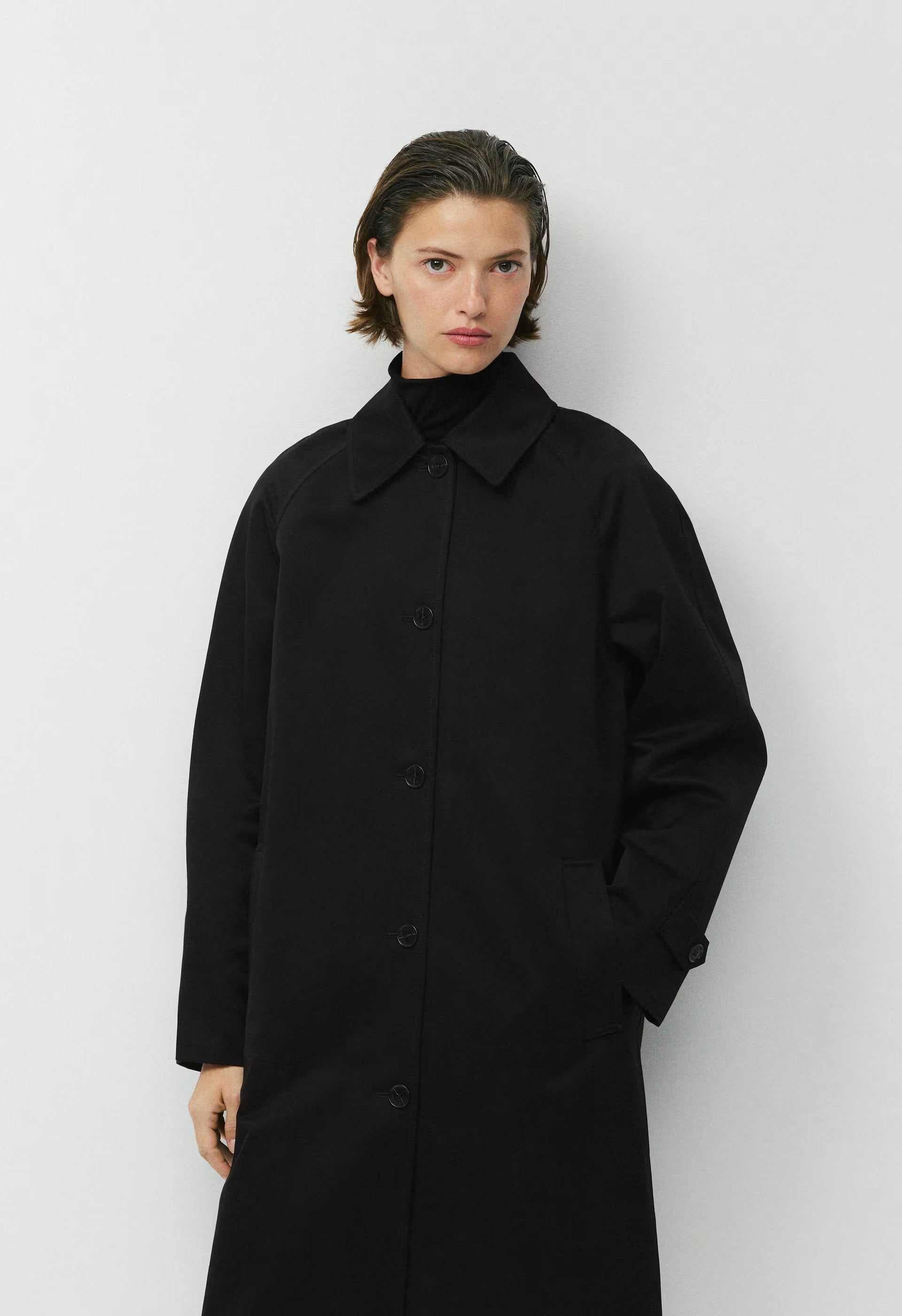The Regent Trench Coat - Rich Twill - BLACK