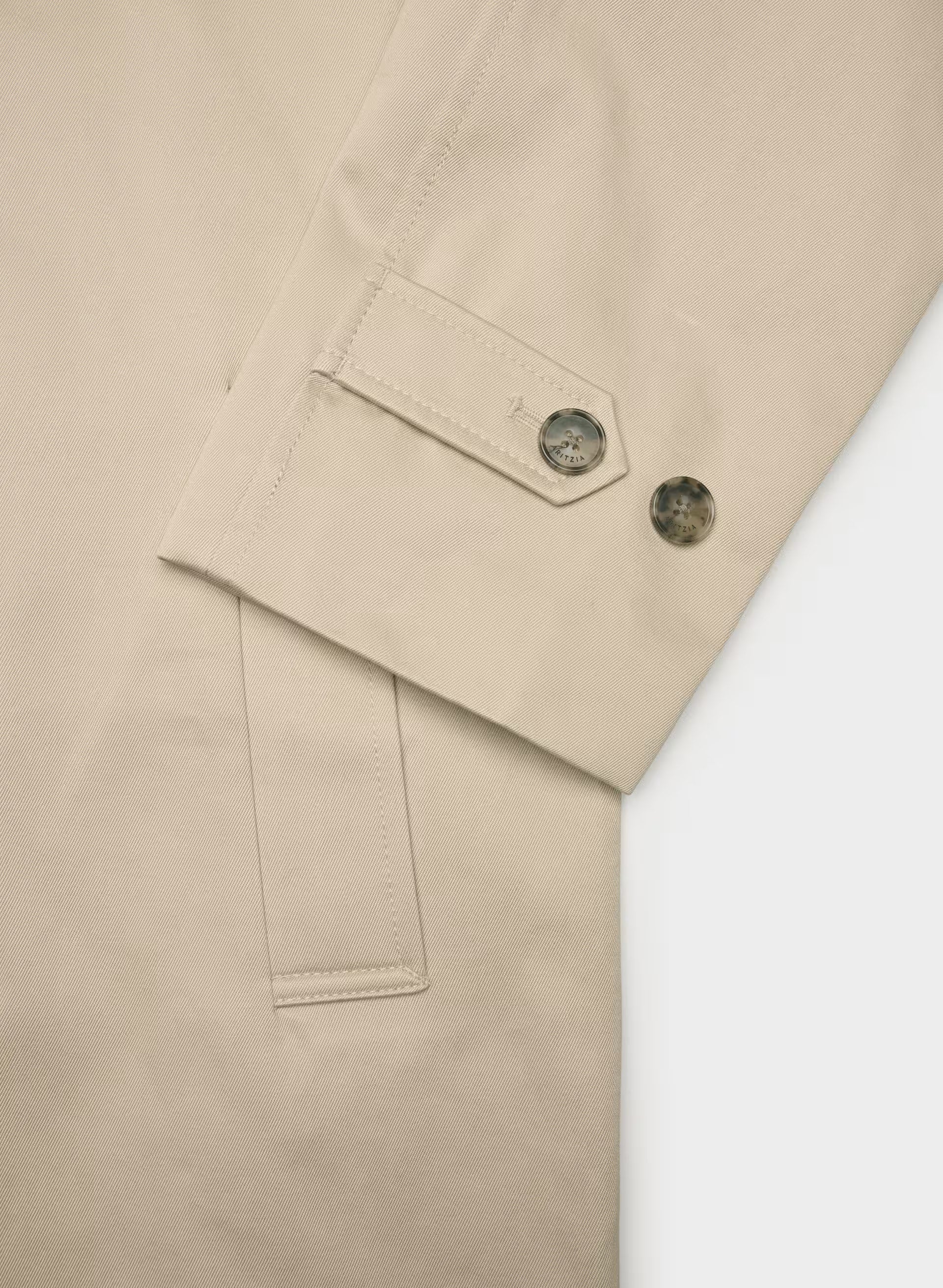 The Regent Trench Coat - Rich Twill - MARCONA BEIGE