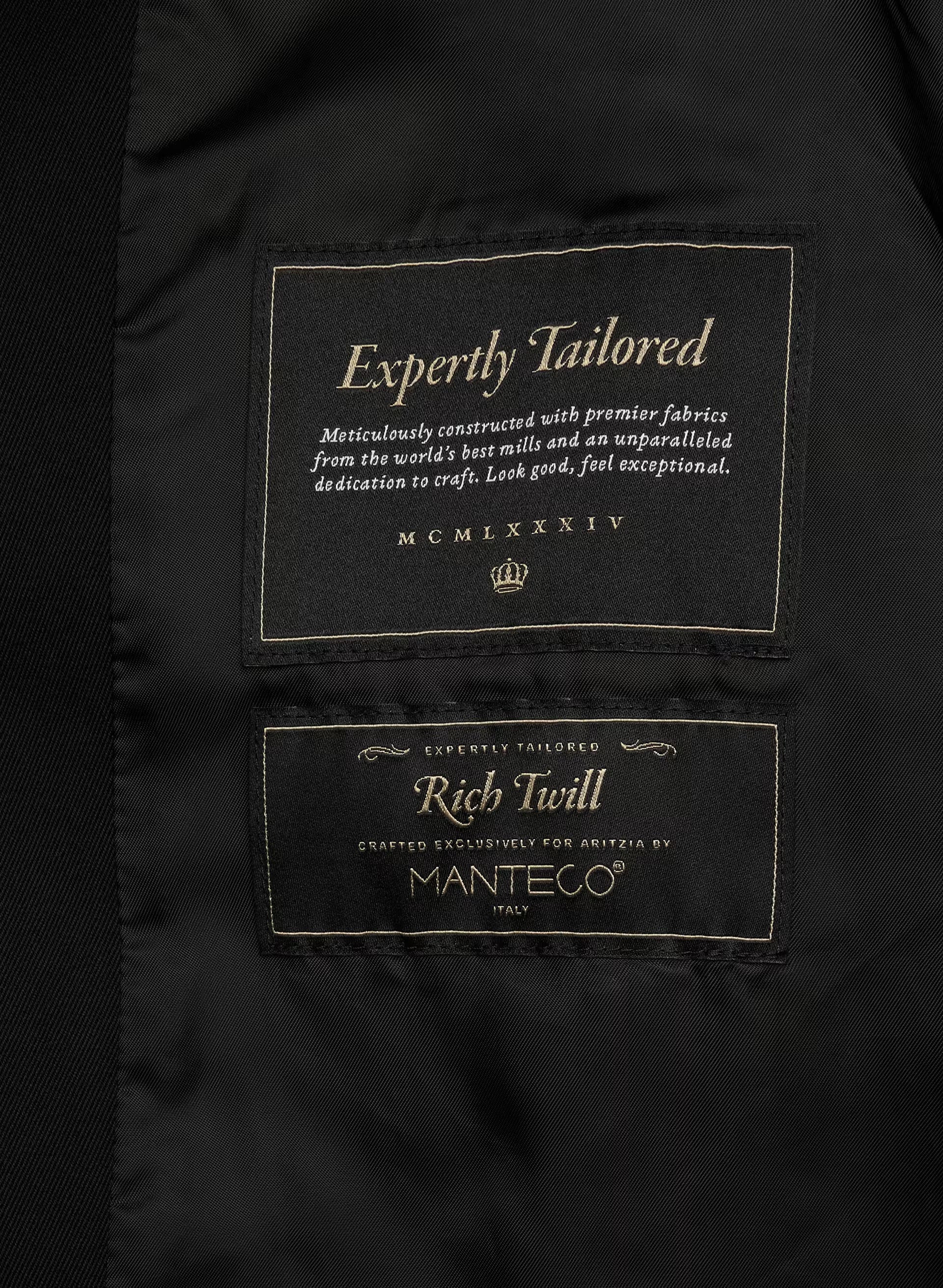 The Regent Short Trench Coat - Rich Twill - BLACK