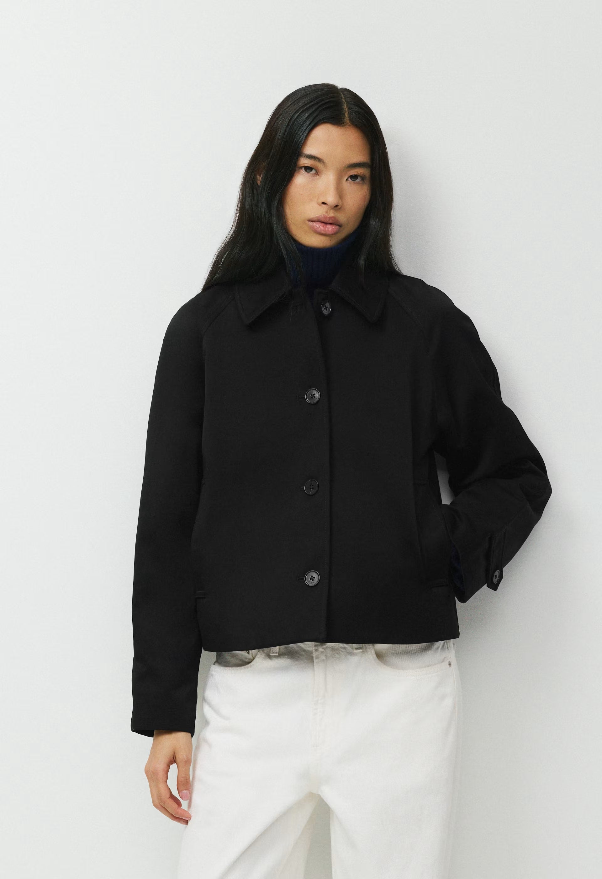 The Regent Short Trench Coat - Rich Twill - MARCONA BEIGE